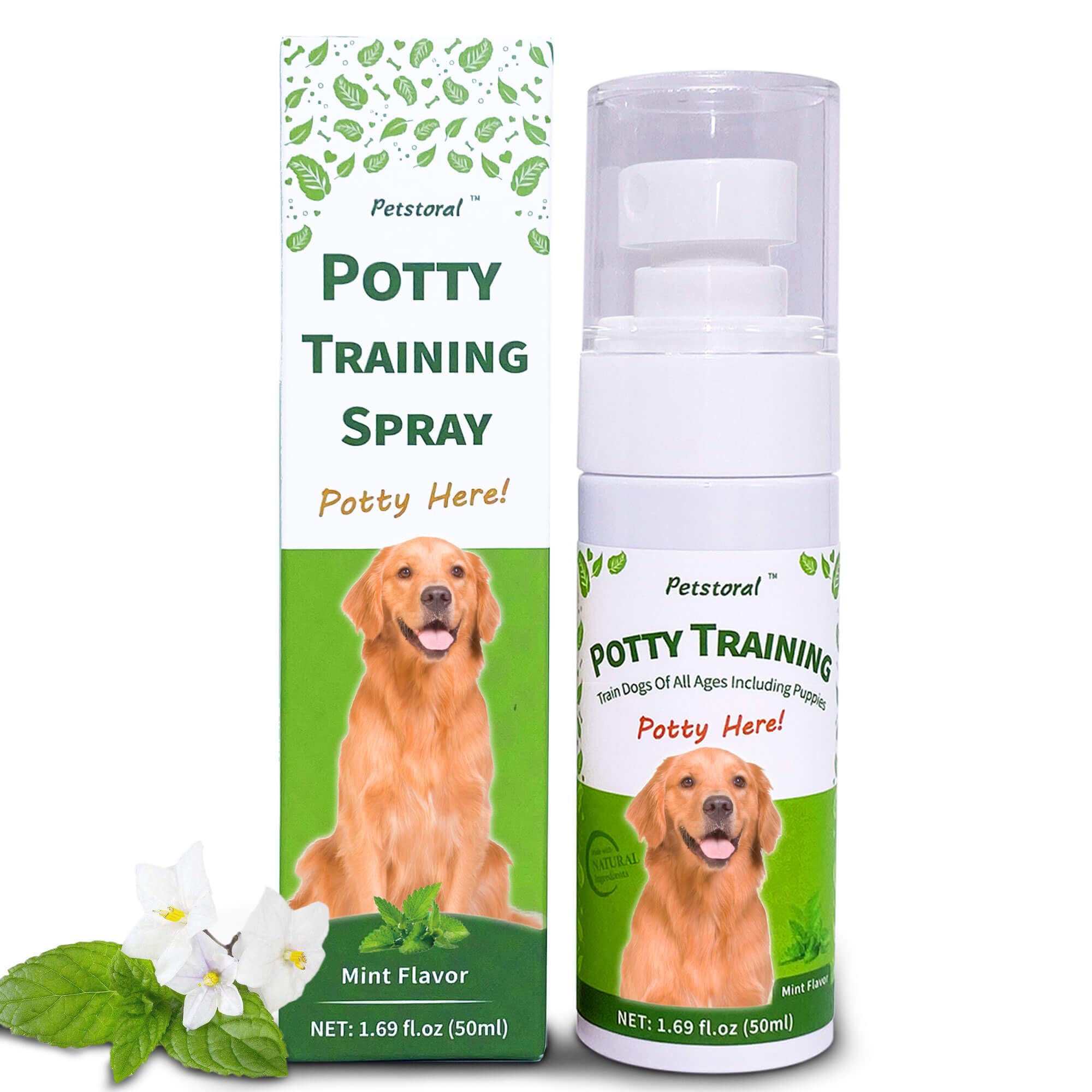 Puppy Potty Training Spray, Puppy Essentials. Pee Here Corrector Spray for Dogs and Cats, Prevent Your Pet from Soiling The Carpet (Potty Training Spray 1.69 Fl Oz/50ml)