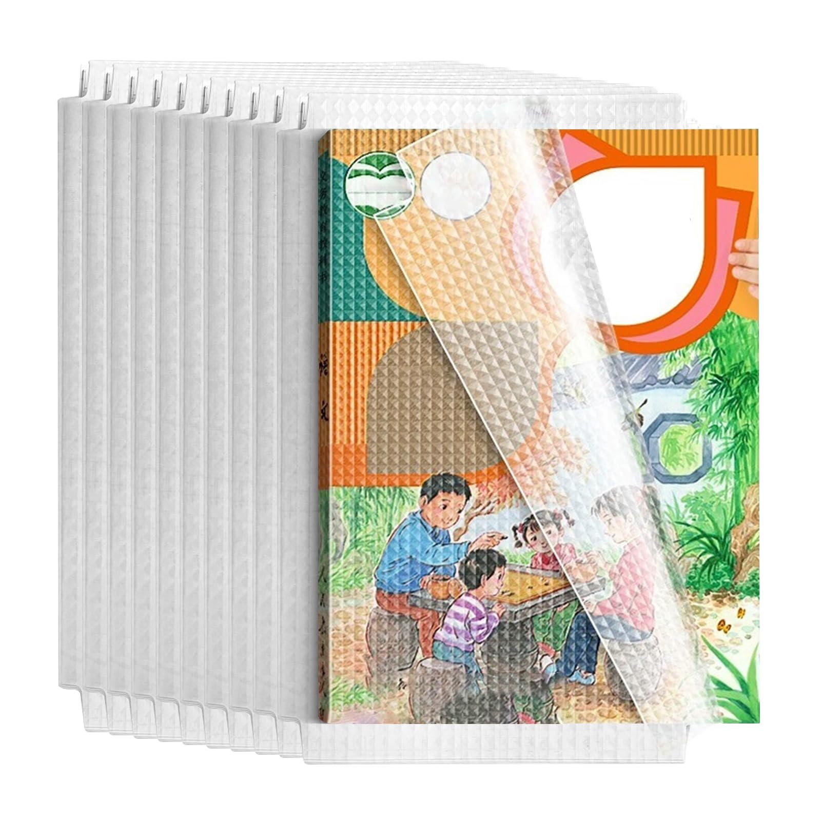 Couvre Livre Adhesif Transparent 10 Protège-livres 22x40cm - Transparents & Autocollants - Lot économique Couverture Livre