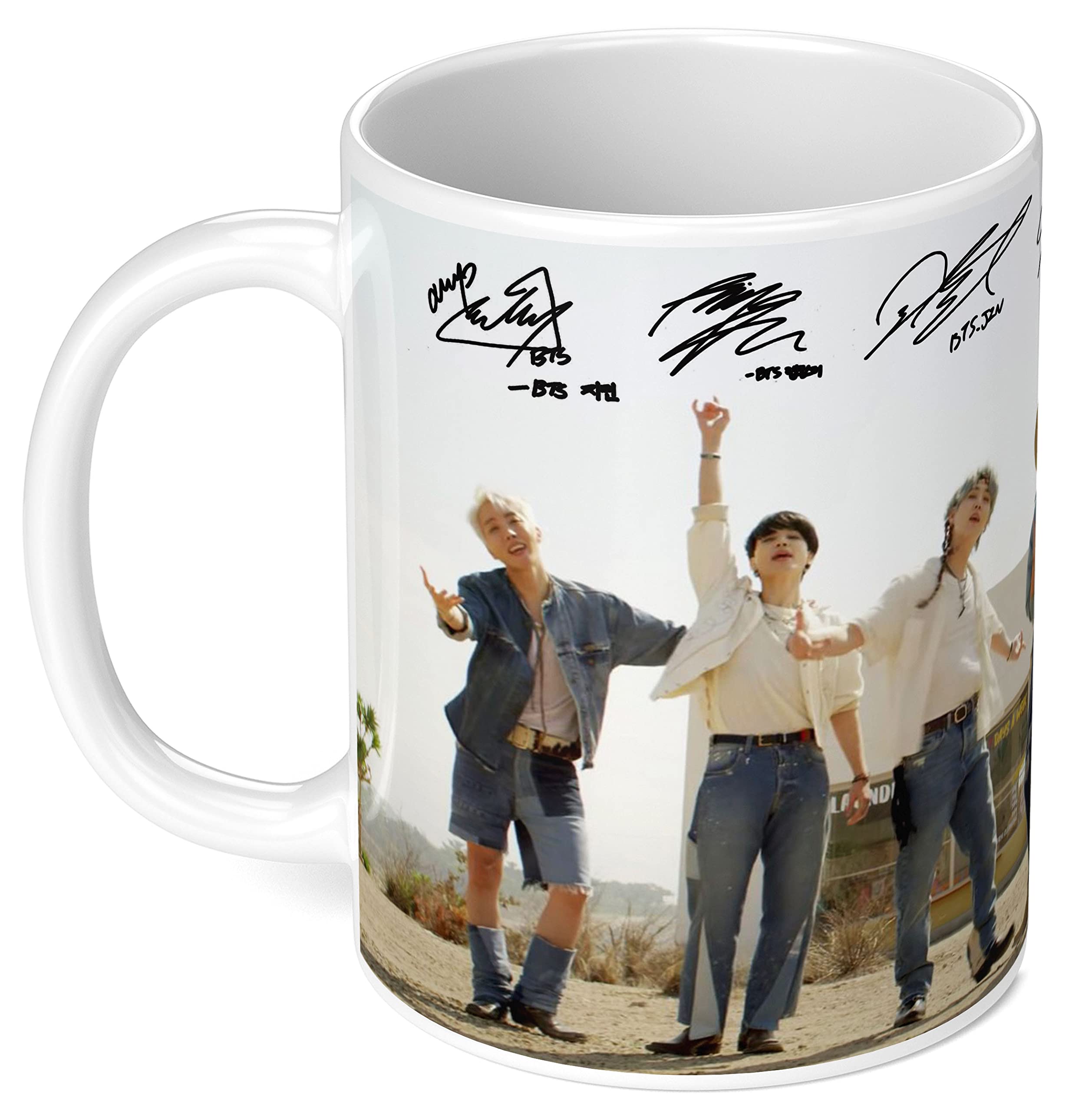 TrendoPrint Ceramic Mug, Printed Cup, White Tea Milk and Coffee Cup, 350ml