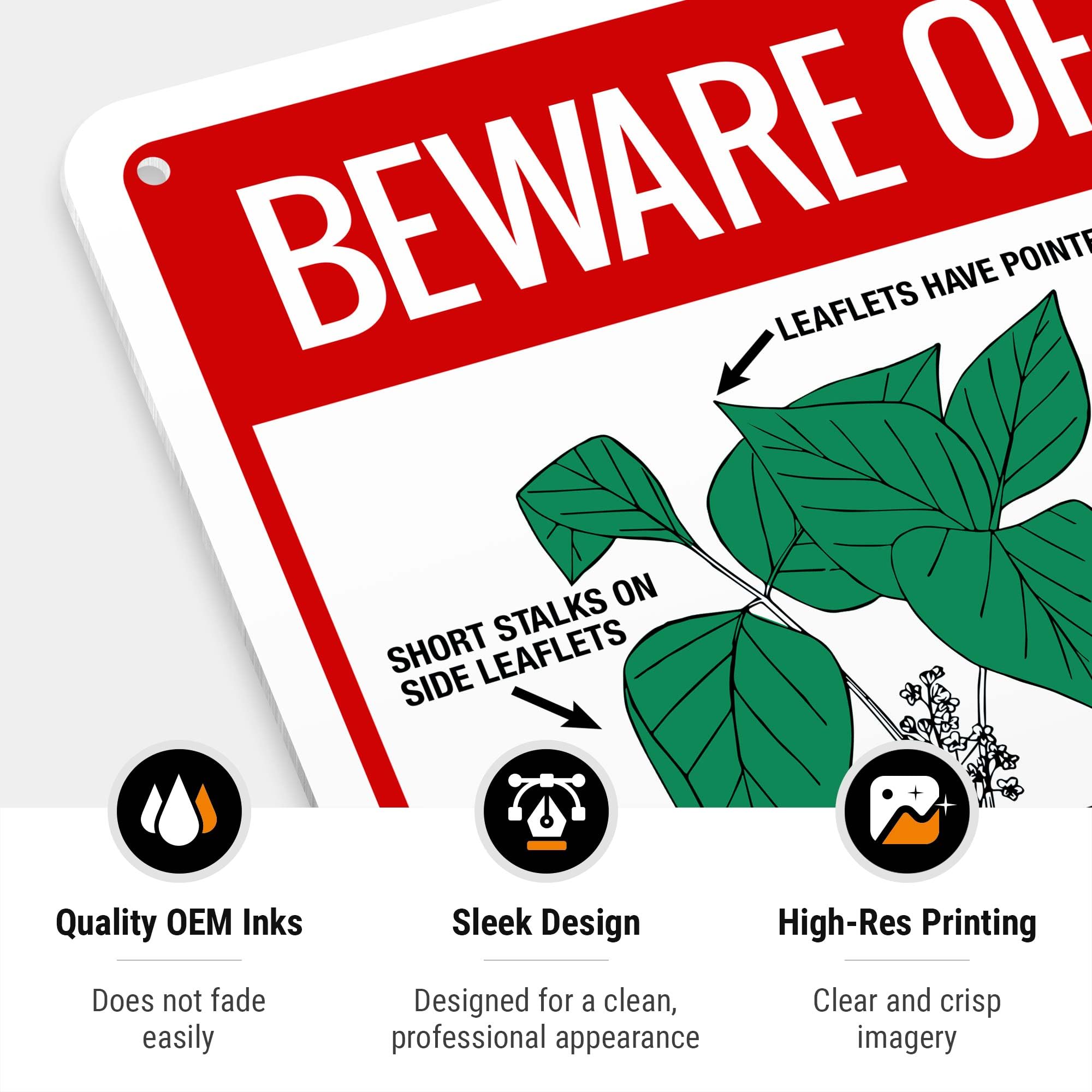 Amazon.com : Beware of Poison Ivy Sign, | 10x7 Inches, Rust Free