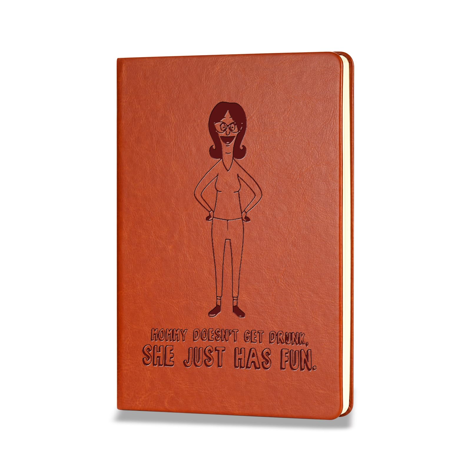 YWQBZ Burgers Inspired Gift Bob's Characters Leather Journal Notebook Cartoon TV Show Merchandise Gifts Bob Belcher Gift Movie Fans Writing Diary (Linda) Unknown Binding