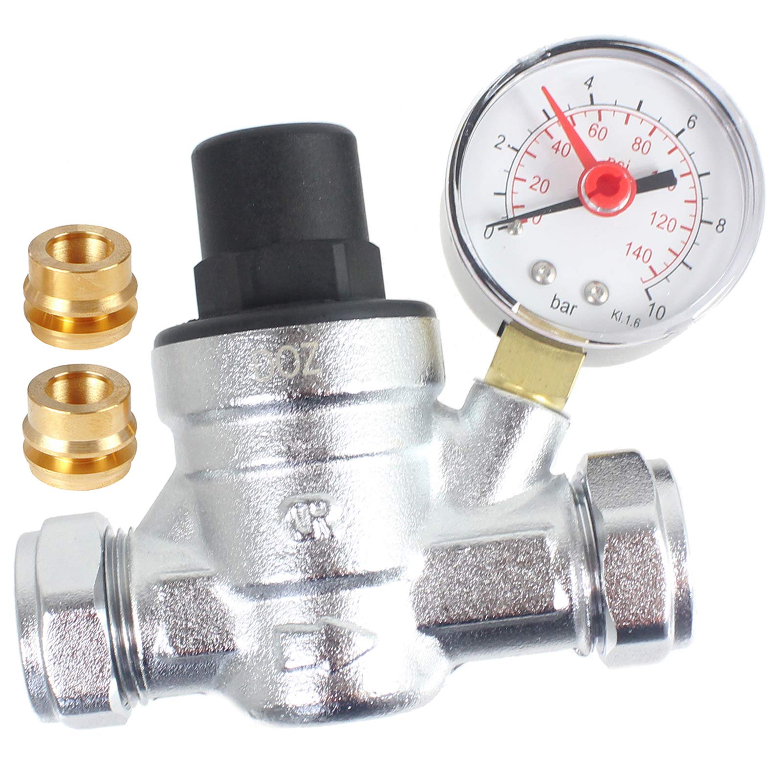 Pressure Reducing Regulator Valve For 22Mm & 15Mm Copper Piping 5057817311336