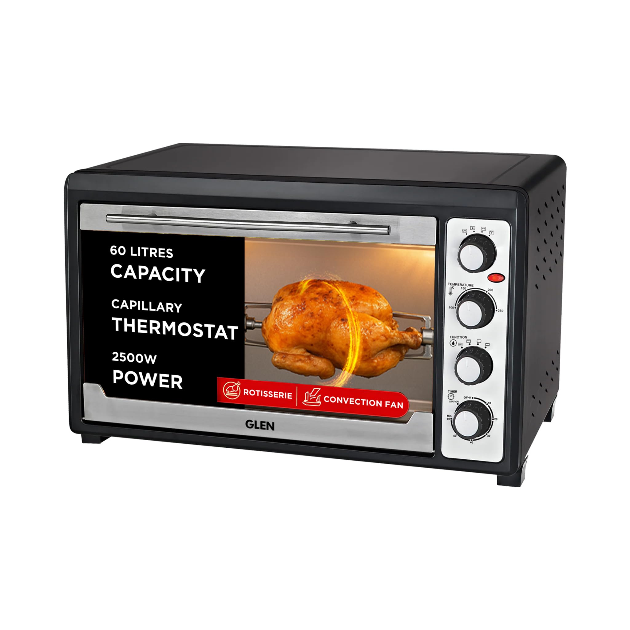 Oven Toaster Griller (OTG) -60 Litres, Rotisserie, Convection Fan, Capillary Thermostat, 2500W - Black (5060)-image-10
