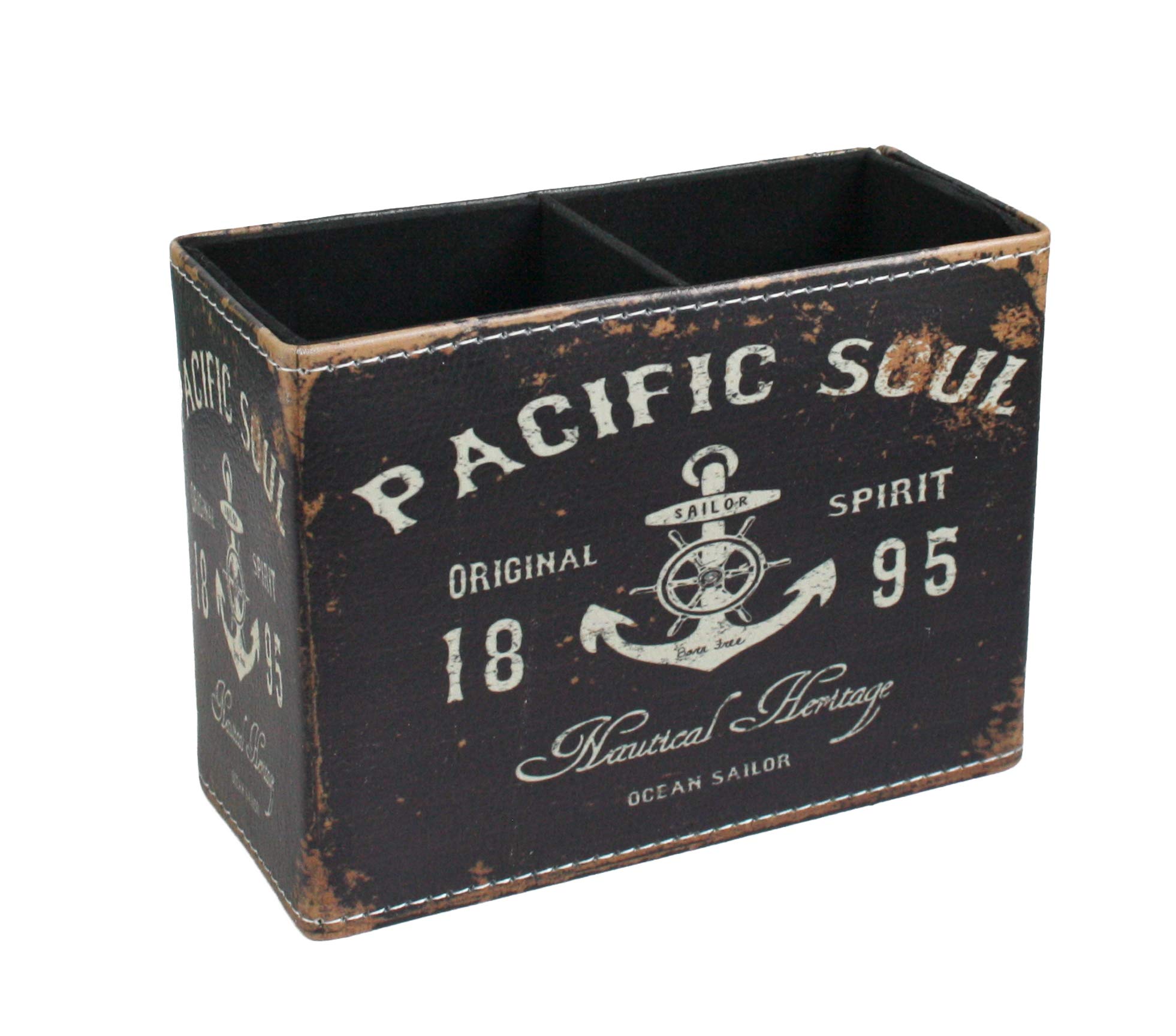 Emartbuy Rectangle Pacific Soul PU Leather Designer Pen Pencil Stand Holder โ image 1