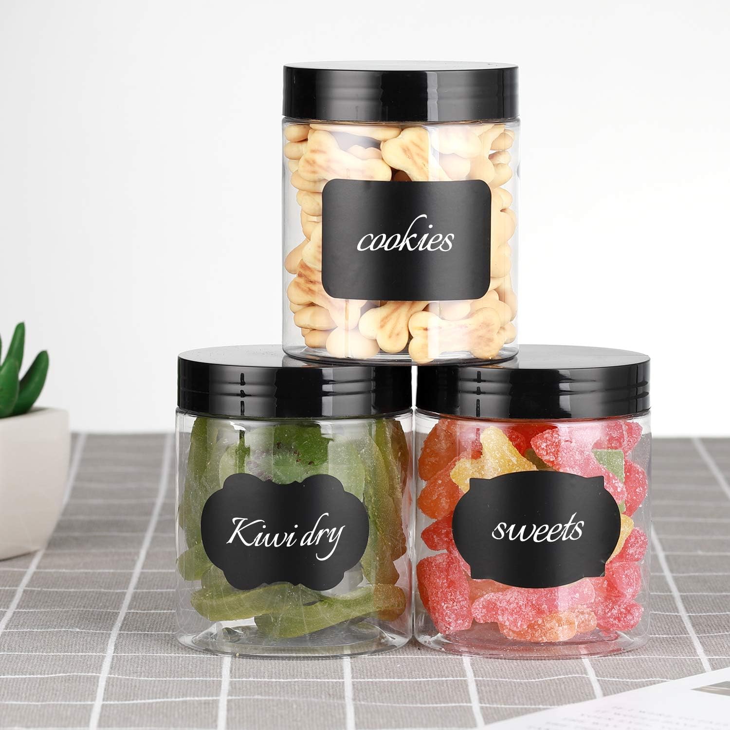 Tarros De Plástico Transparente Reutilizables Novelinks De 3 | Meses Sin Interés