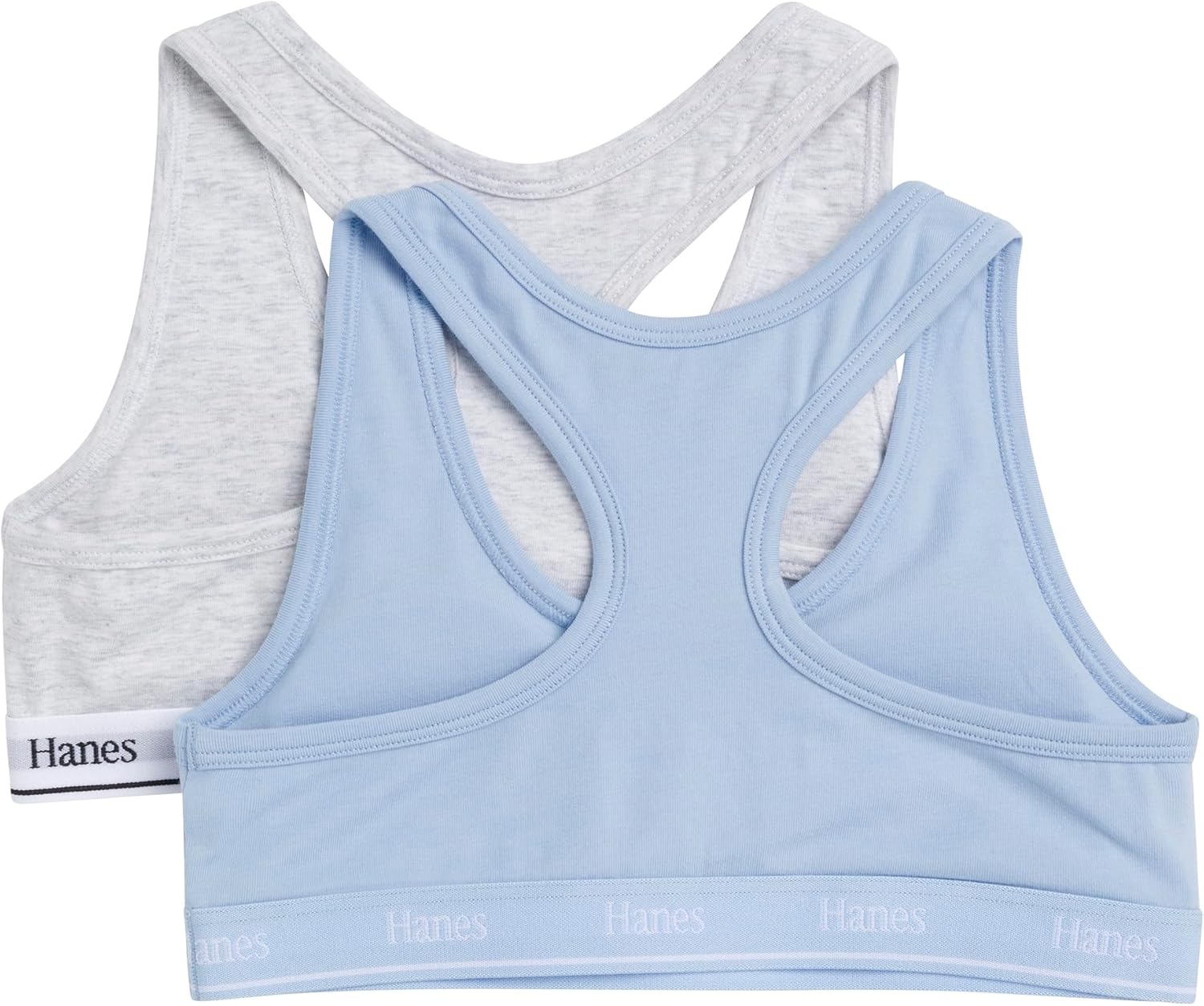 Hanes Girls Cotton Racerback Sports Bra 2-Pack - Image 2
