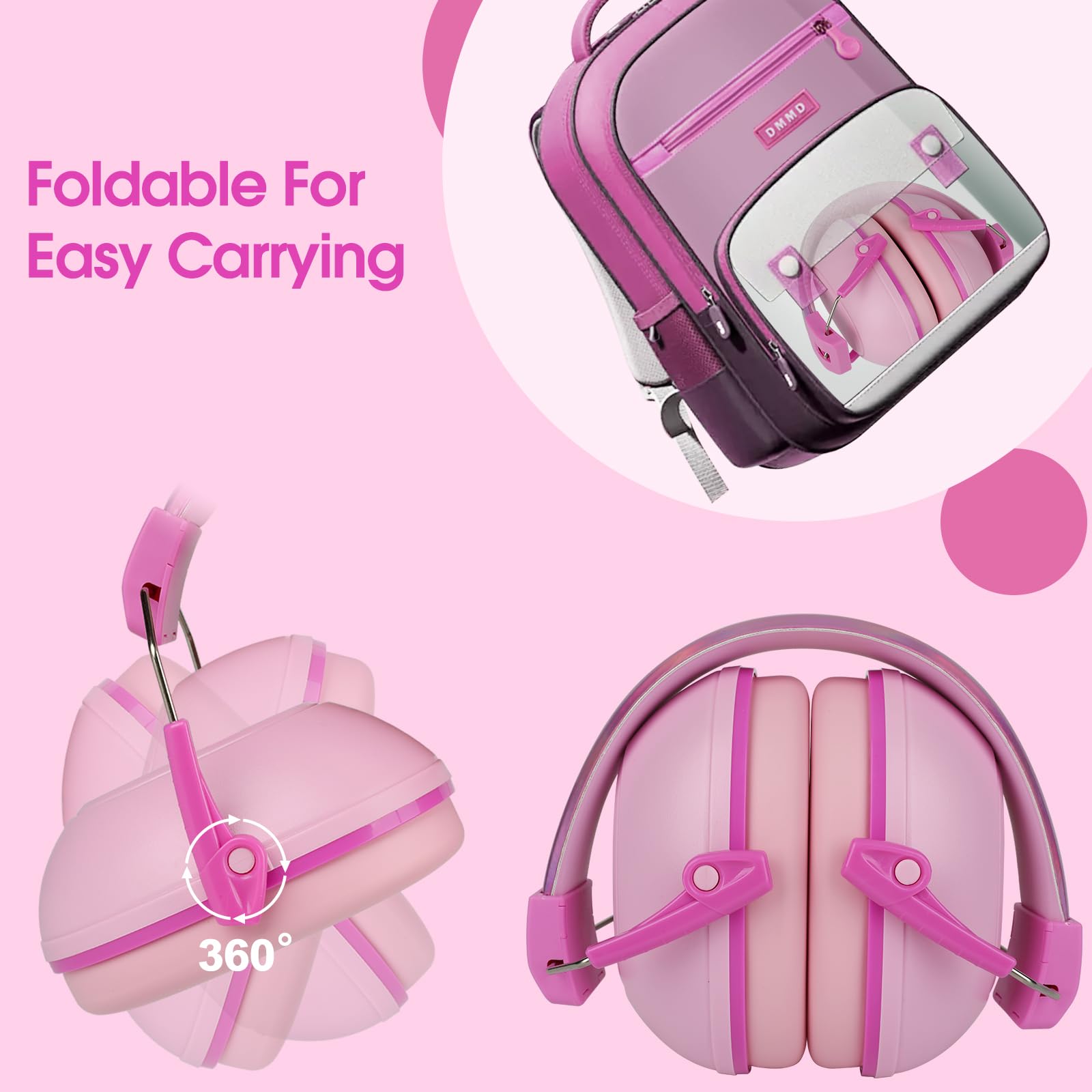 Floriogra Audífonos con cancelación de ruido para niños, SNR 29 dB, protección auditiva para fuegos artificiales, eventos, camión monstruo, para autismo, ayuda sensorial y concentración, protección