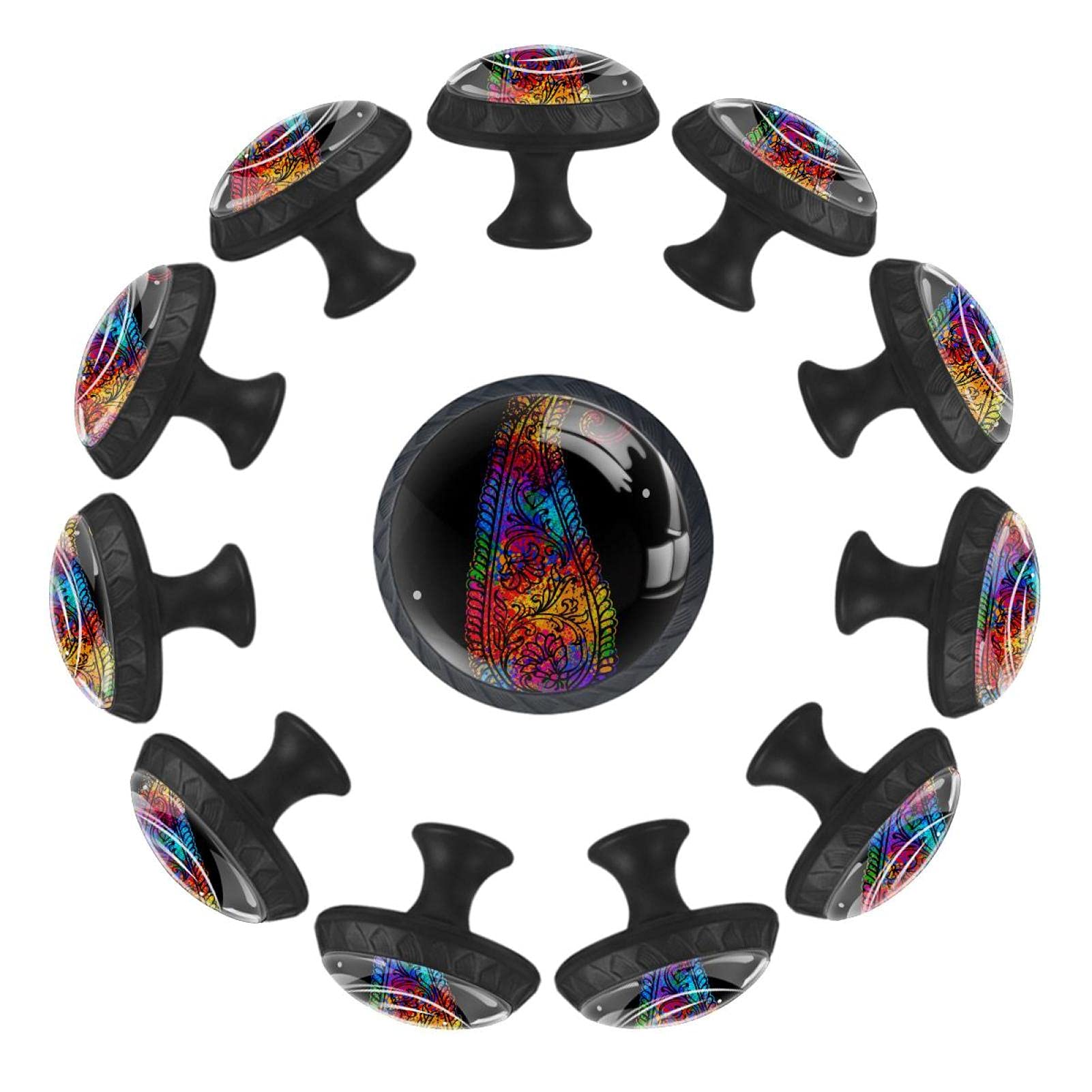 Boutons de tiroir ronds 35 mm Mehndi lot de 12 pour meuble et commode