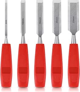 5 Pcs Wood Chisel Sets, Wood Chisels for Woodworking DIY Carving Tools ...