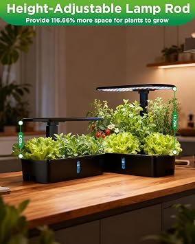 مجموعة نظام زراعة الزراعة المائية، حديقة ذكية يتم التحكم فيها مع ضوء نمو Led كامل الطيف، مجموعة إنبات النباتات المكونة من 15 كبسولة، مع مضخة صغيرة هادئة، لـ