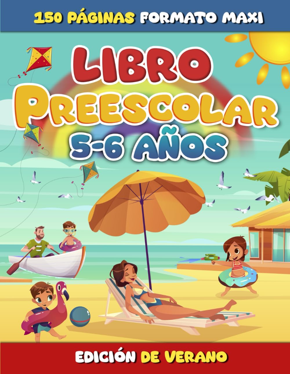 LIBRO PREESCOLAR 5-6 AÑOS: Preparación para aprender a Dibujar formas, Trazar letras y números. 150 Páginas de Actividades educativas, Ejercicios de lógica y otros Juegos según el Método Montessori