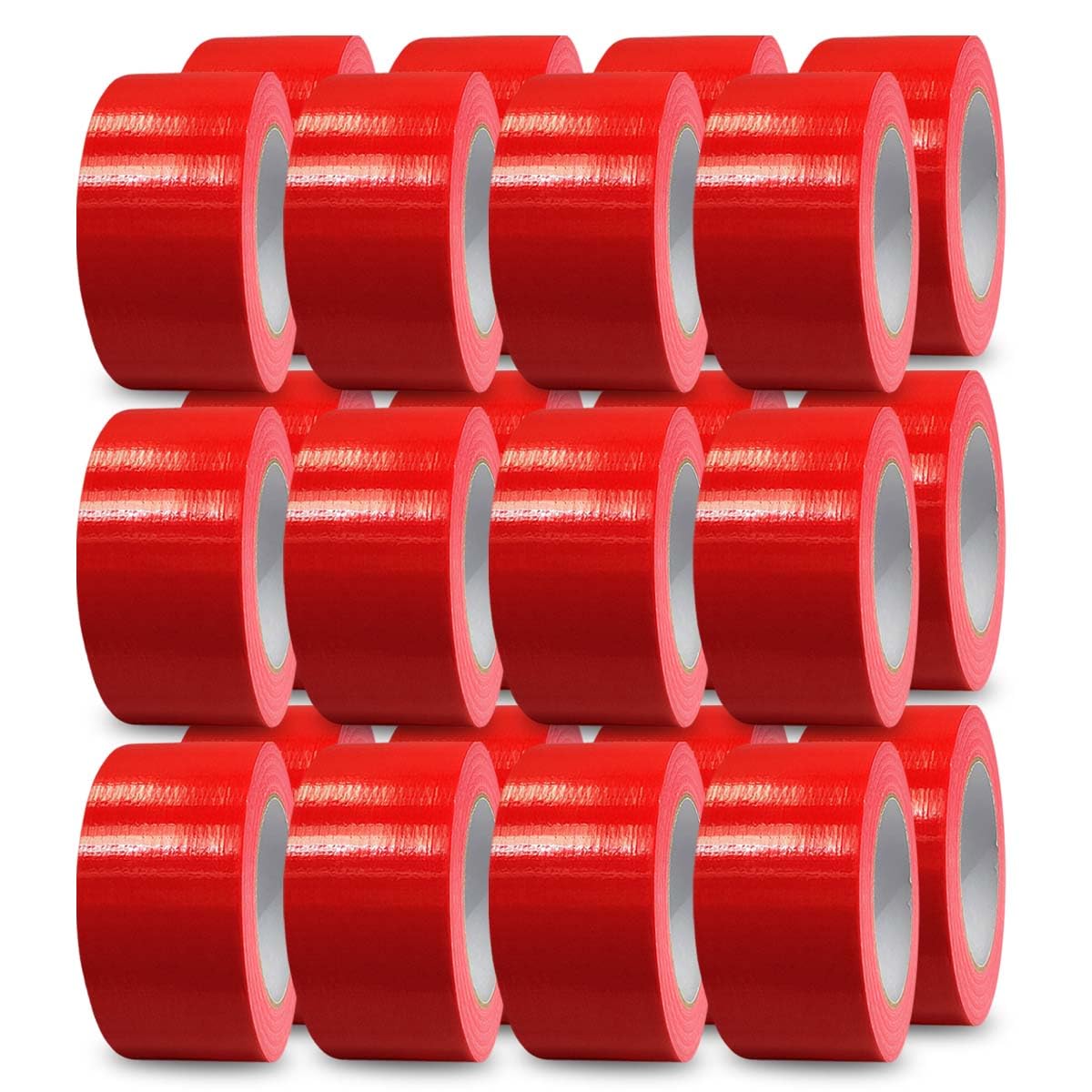 G4GOODS® 24 Rolls of Red Duct Tape 50mm x 50m - Heavy Duty Gaffer Tape Waterproof Anti-Tear Strong Adhesive Gaffa Tape for Wrapping Sealing Repairing Gaffer's Tape for Home Office & Industrial Use