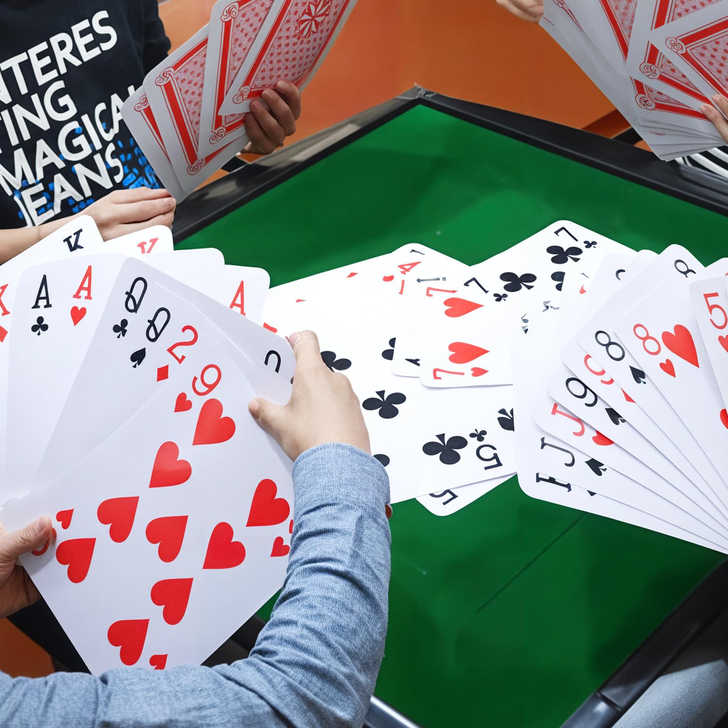 Tabanzhe Gigantic Playing Cards 52 Cards Full Set - Easy to Read Deck for Family Game Night Parties, Outdoor & Garden Fun for Adults - Image 4