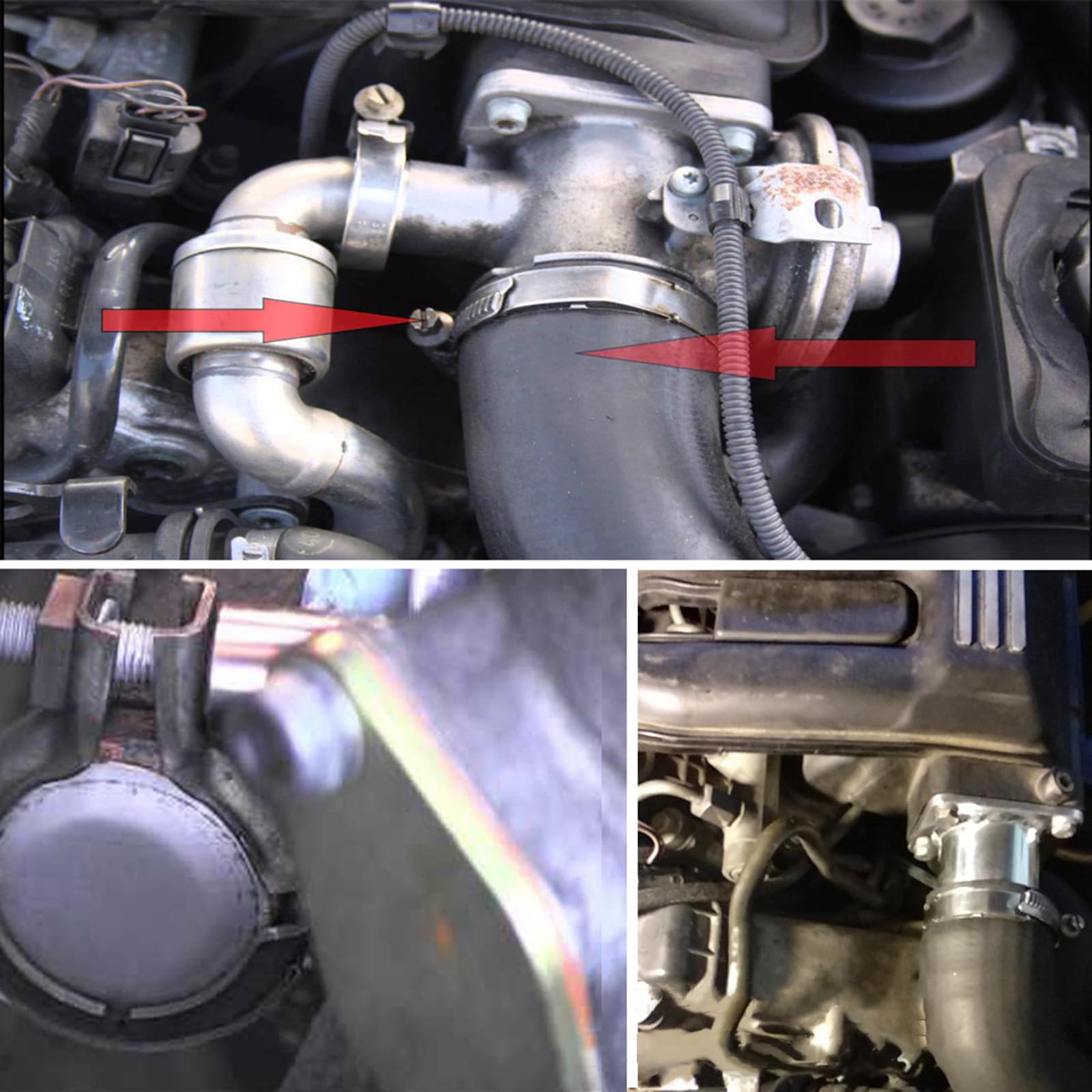 Kit di bouchage EGR per Fit for BMW Diesel (Serie M47, M57), Compatibile con E46/E39/E53/E83/E38/E65/E71, Rimuovi EGR, Turbo pi Veloce, 1x Kit