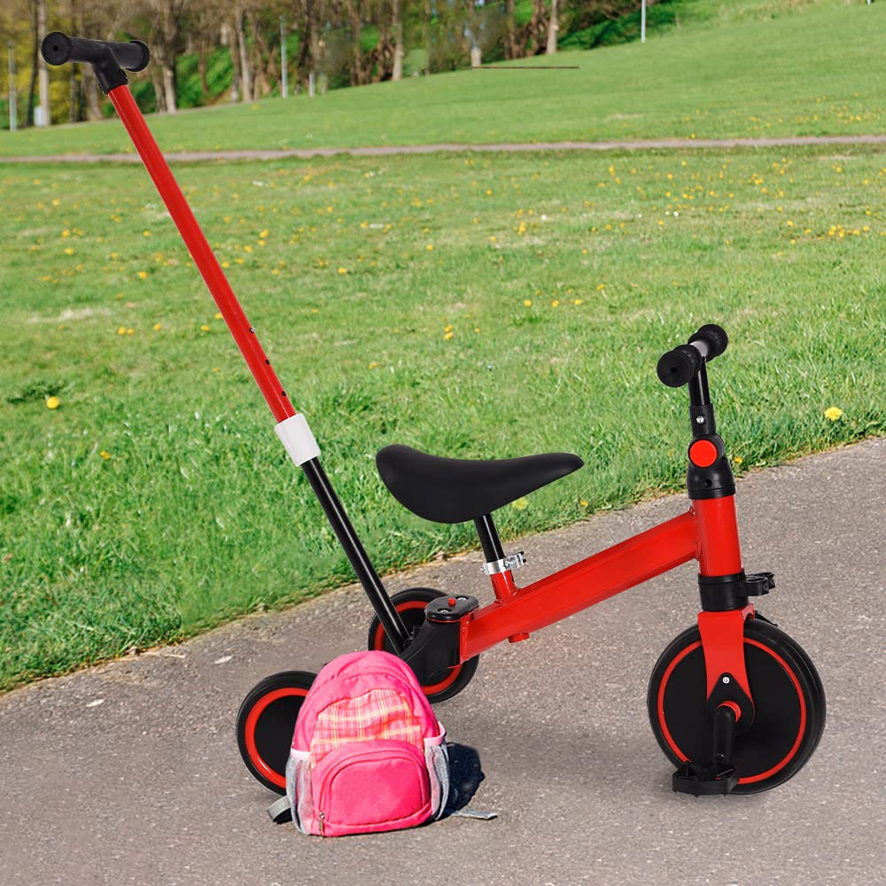 HUOLE Bicicletta Senza Pedali, Bici Senza Pedali, Materiale di Metallo Leggero, Triciclo Bambini Giochi, Bicicletta Equilibrio per Bambini 1-2 Anni, Camminatore