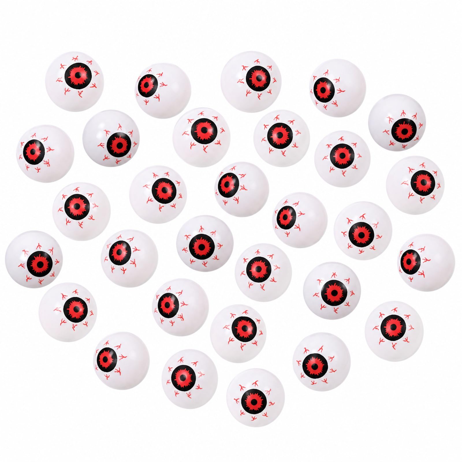 MXHBSTP 30 PCS Halloween Eyeballs, Simulation Eyeballs for Halloween Decorations and Party Supplies, Fake Eyes for Crafts and Themed Events, Eyeball Decorations with Detailed Design, 3.3 cm Diameter