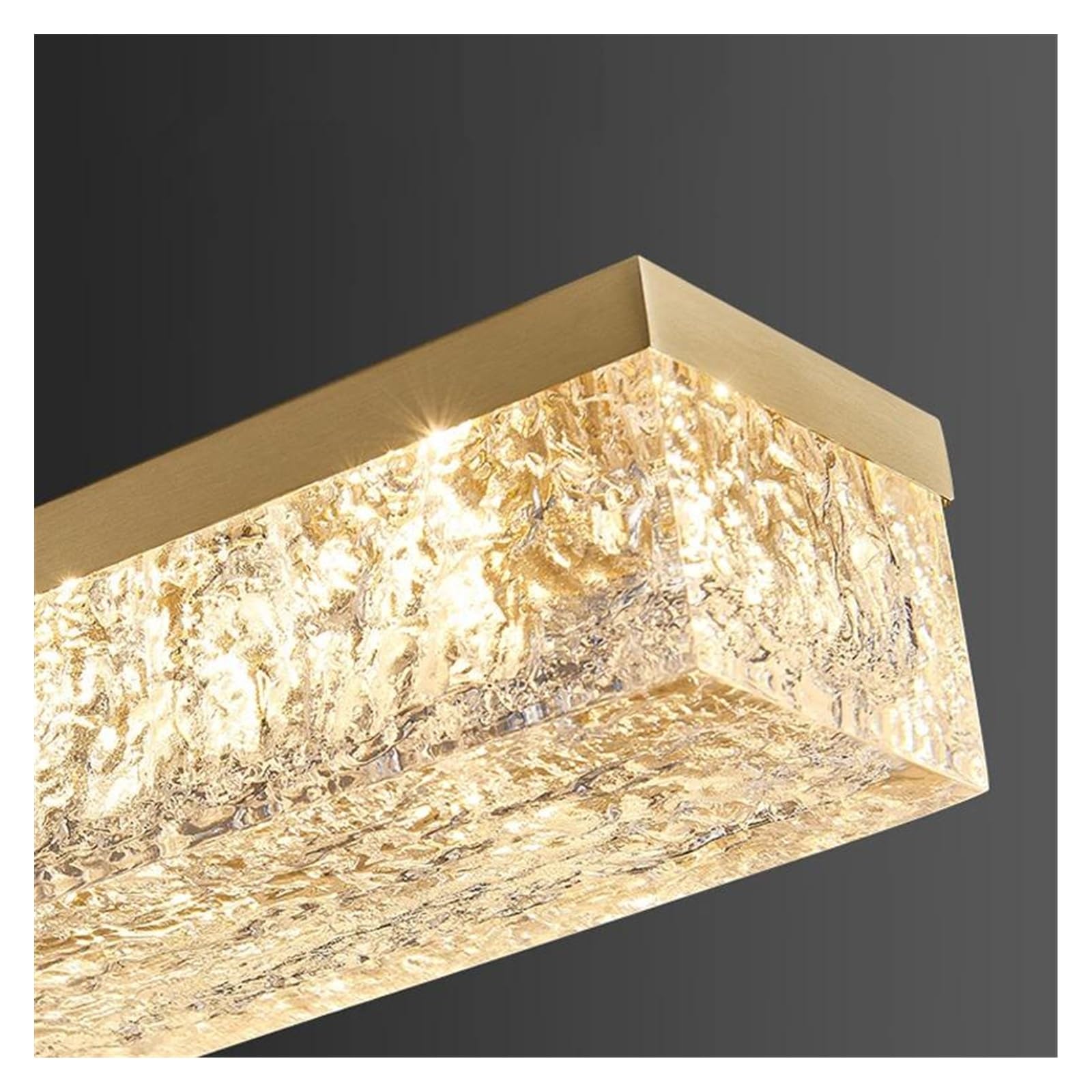 Genérico Lámparas de araña, Lámpara colgante LED moderna de lujo for sala estar, dormitorio y comedor con diseño brillo dorado pálido(120cm)