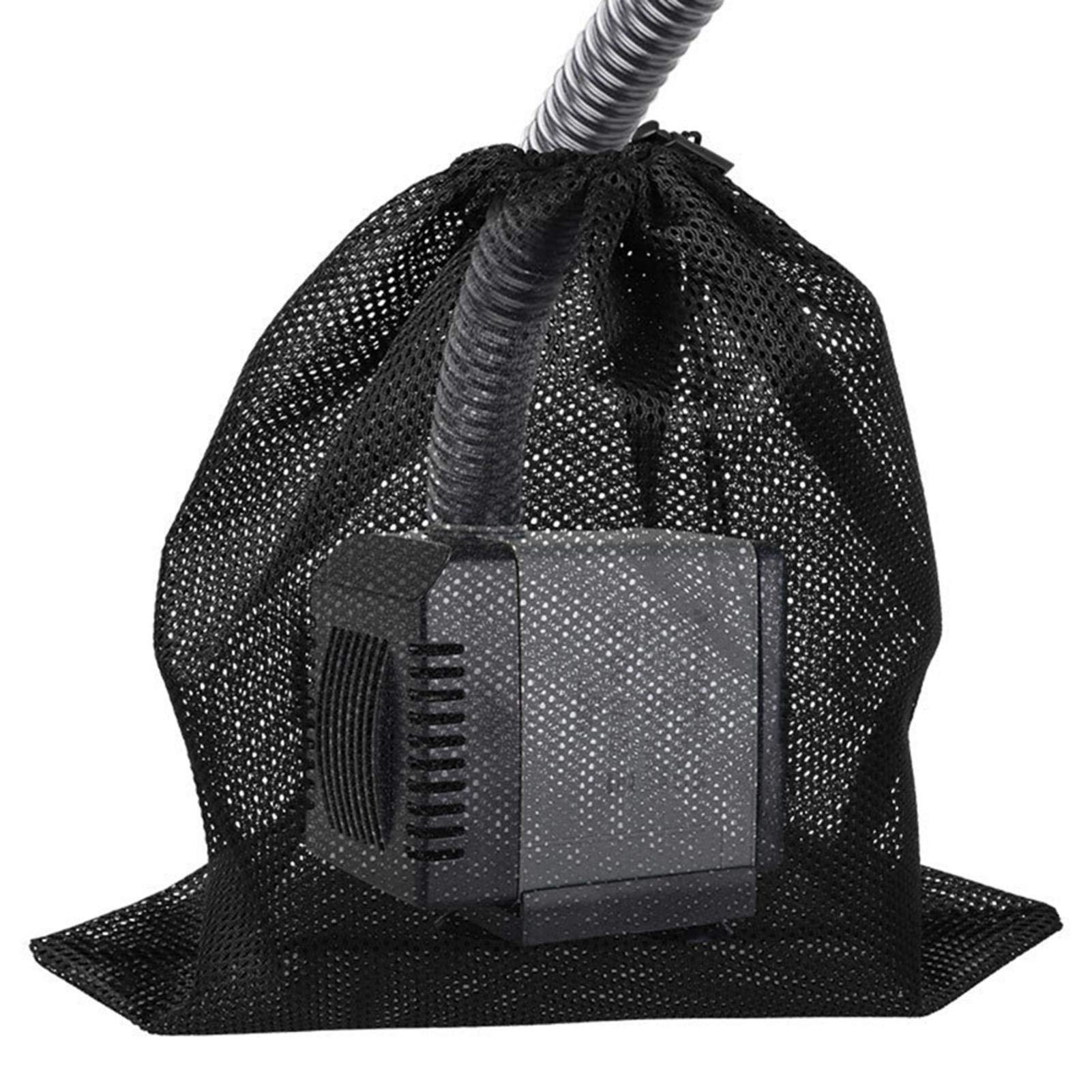 Sac de protection en maille pour pompe - 45 x 45 cm - Noir - Grand sac en maille avec cordon de serrage pour filtres biologiques de bassin, aquarium, piscine Sac de protection en maille pour pompe - 45 x 45 cm - Noir - Grand sac en maille avec cordon de serrage pour filtres biologiques de bassin, aquarium, piscine