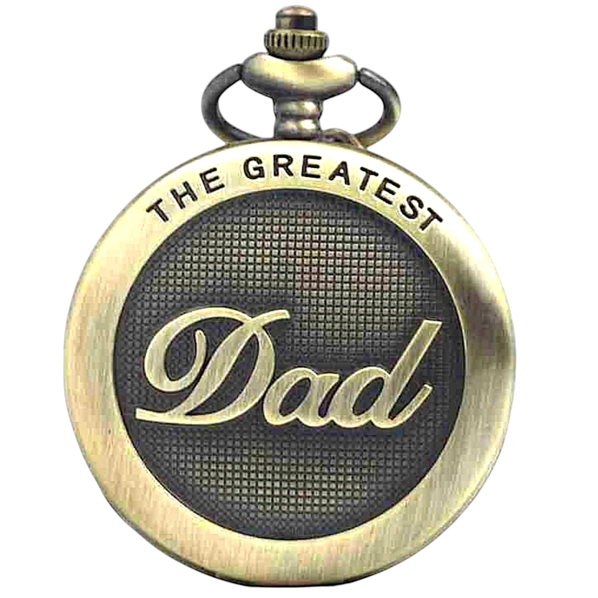 Engraved 'to The Greatest Dad' Pocket Watch I Classic Pocket Watch I Gift I Bithday I Anniversary I Fathers Day