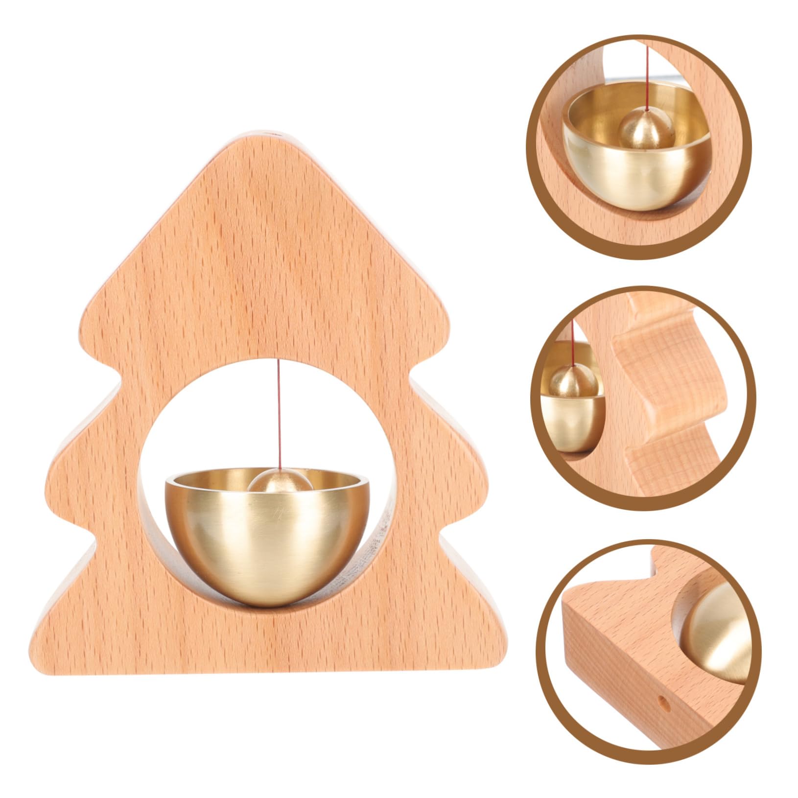 Cabilock 5 Pz Campanello Di Casa All'aperto Carillon Bomboniere Natalizie Porta Campane Di Natale Omaggi Per Feste Di Natale Lucine a Batteria Campanello Per Cani Rintocchi Decorazioni Rame