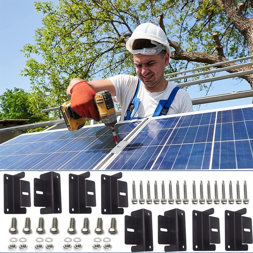 Uchwyt do modułu solarnego, panel słoneczny, montażowy do kampera, łodzi, przyczepy kempingowej, uchwyt do montażu na dachu, czarny