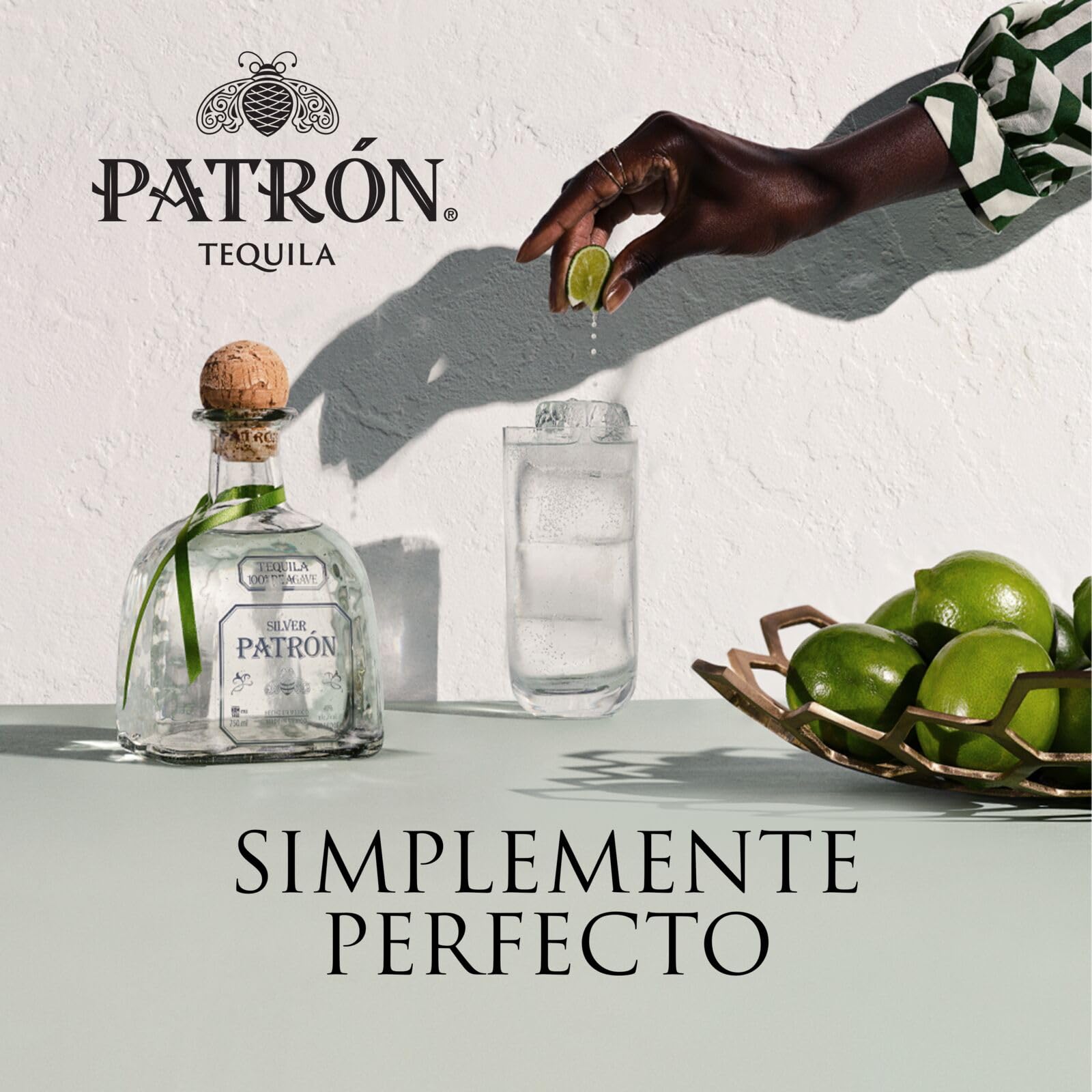 PATRÓN Silver Premium Tequila, 40 % vol., 70 cl / 700 ml, Tequila 100% de agave, elaborado artesanalmente en México, en pequeñas cantidades, con el mejor agave Azul Weber