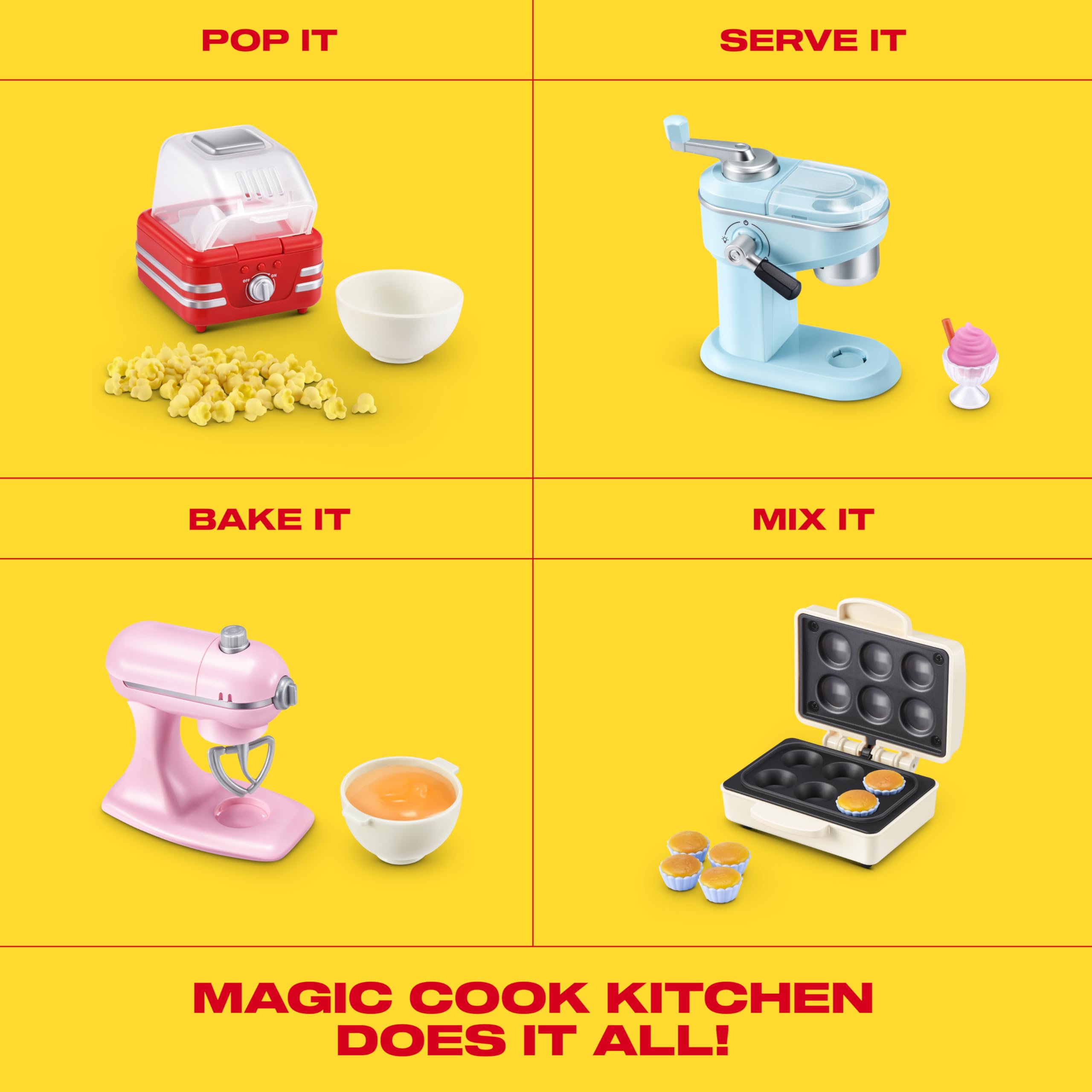 Mini Brands Really Works Magic Cook Kitchen Capsule Series 1 2 juegos de ZURU, cápsulas de electrodomésticos de cocina en miniatura de trabajo real, cápsula misteriosa de juguete coleccionable no
