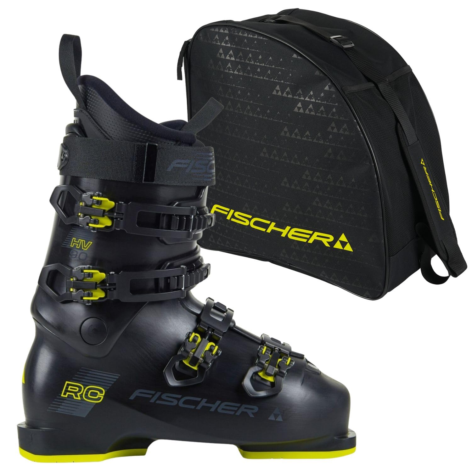Fischer Skischuhe Skistiefel Alpinskischuhe Alpin-Skistiefel RC One 9.0 - Flex 90 - Einsteiger bis Gute Skifahrer - inkl. Skischuhtasche Alpine Eco