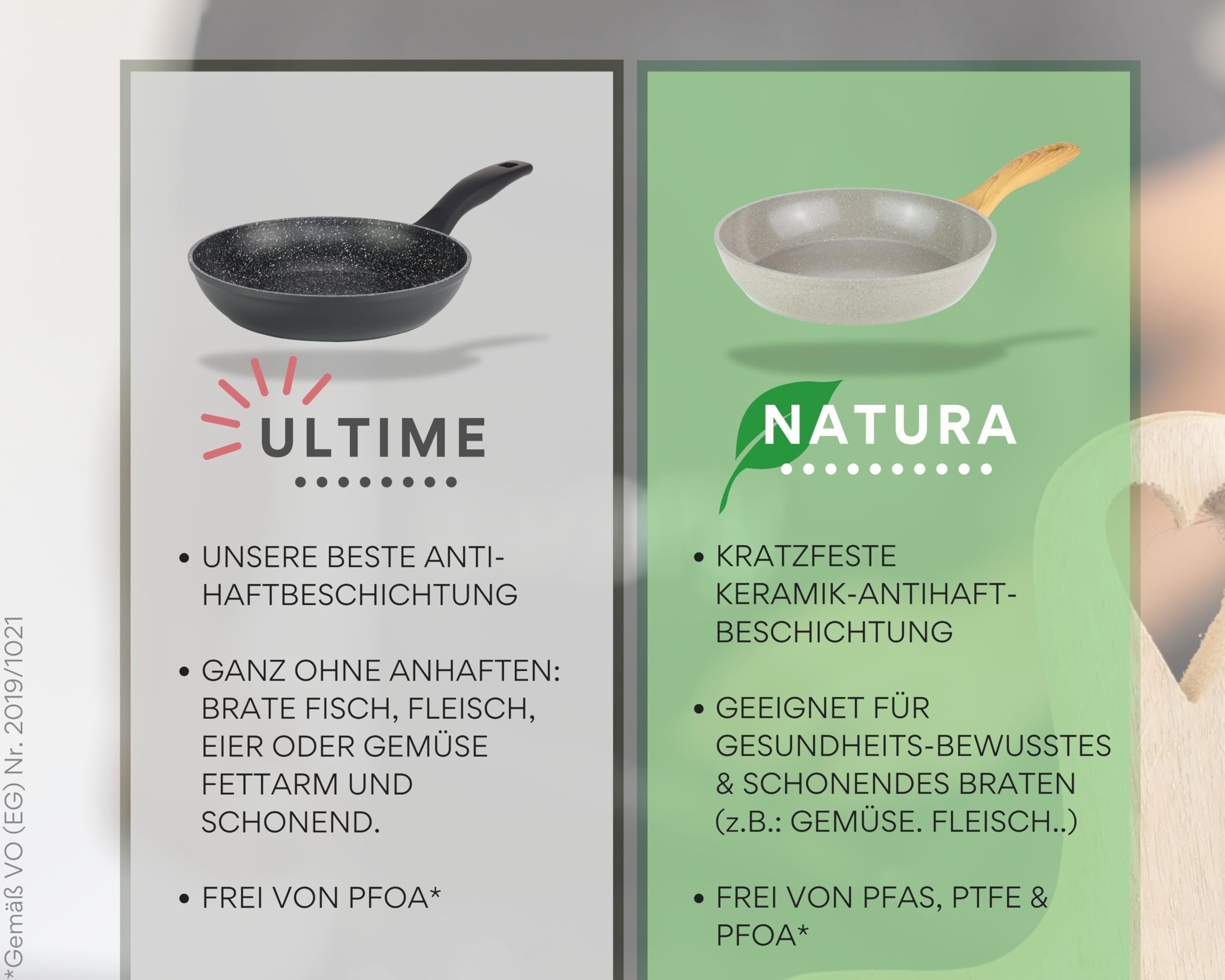 DIVORY Keramikpfannen Set 20, 24, 28cm – Pfannen mit Keramikbeschichtung Induktion, PFAS & PTFE frei, Bratpfannen Keramik, Pfannenset beschichtet - frying ceramic pan (Natura, 20, 24, 28 cm)