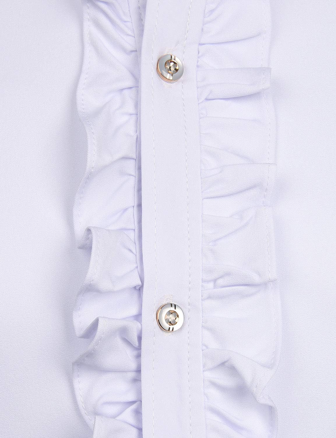 ZEROYAA Mens Slim Fit Long Sleeve Tuxedo Dress Shirts/Prom Performing Shirts - Image 4