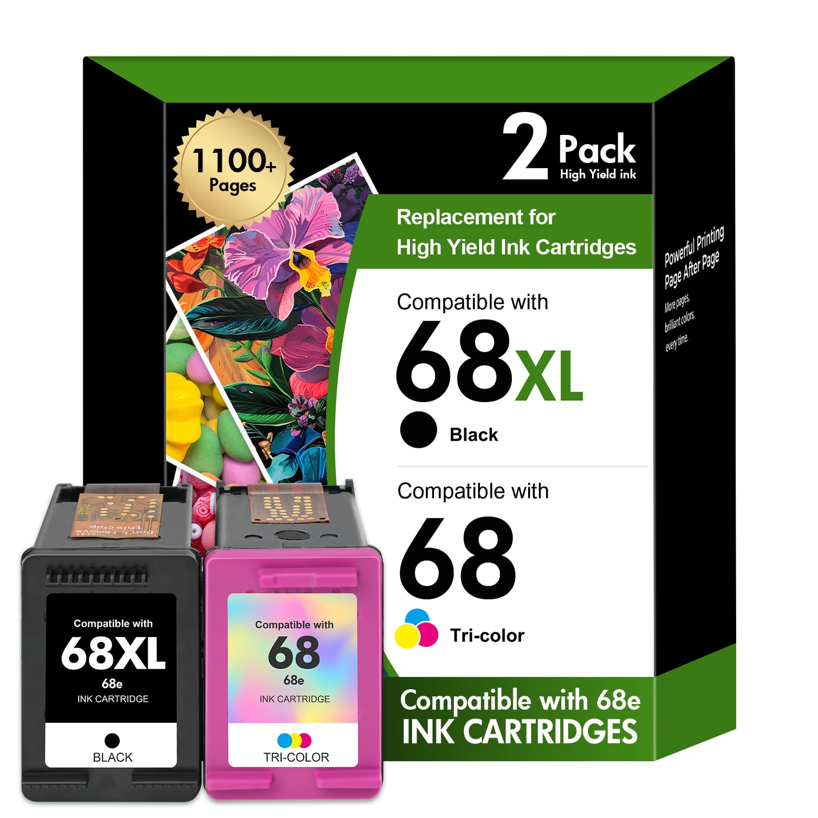 Amazon.com: 68 XL 6155e 6555e Ink Cartridges Black/Color Combo Amazon.com: 68 XL 6155e 6555e Ink Cartridges Black/Color Combo