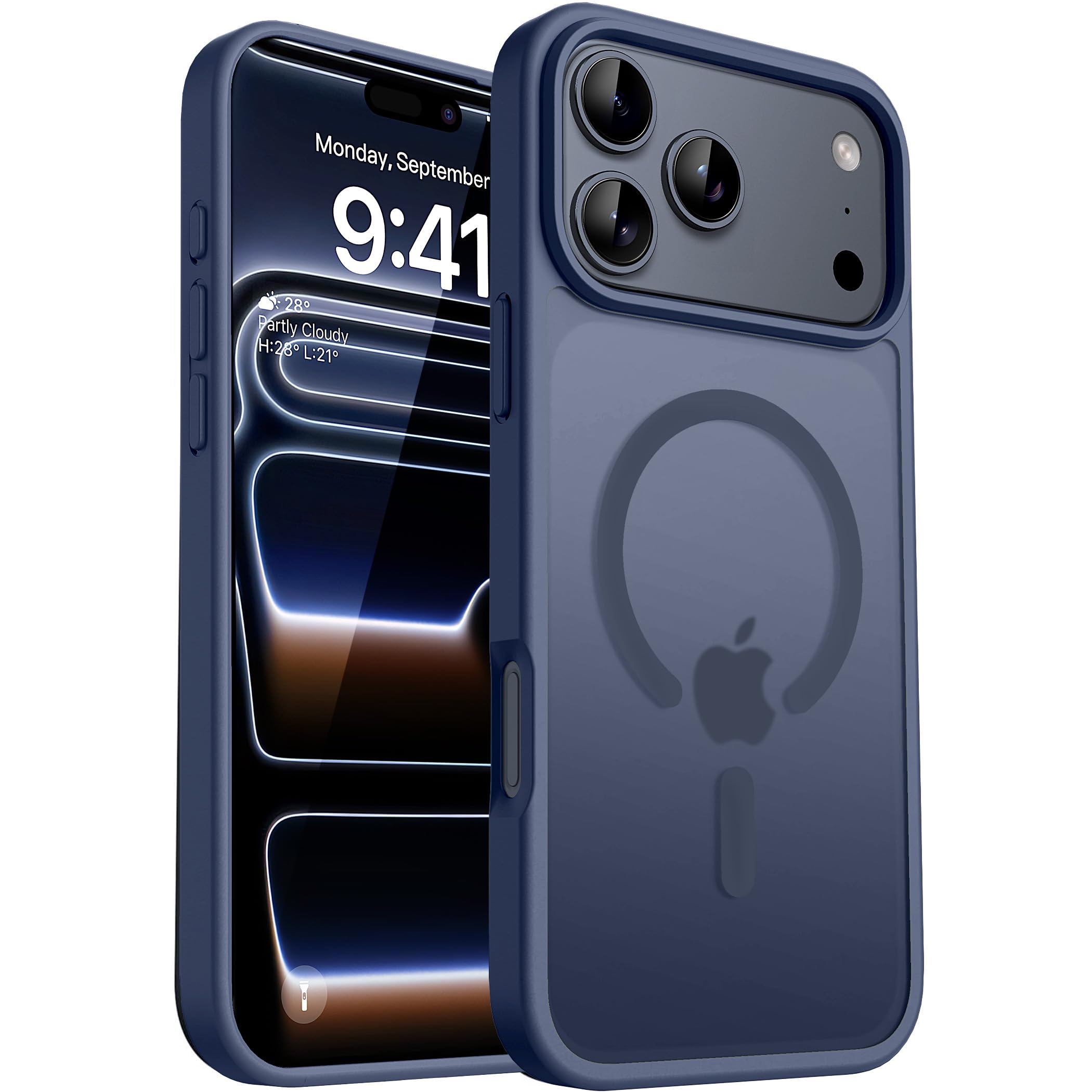 CACOE für Kameraschutzend, Kompatibel mit MagSafe, Stoßfest Kratzfest Magnetisch Rückseite Handyhülle für iPhone Case Transluzente