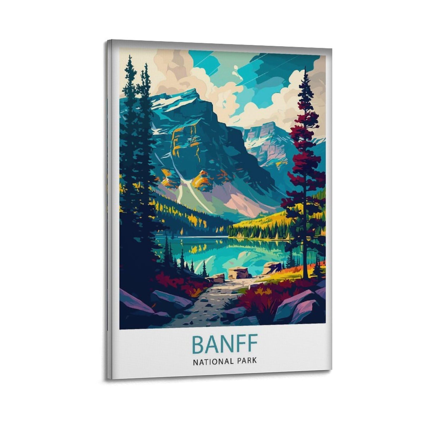 xiaoxiaoshen Banff National Park Travel Home Canada Gift for Ho_3 Canvas Poster Wall Art Prints Room Aesthetic Murals Bedroom And Living Decorations 24x36inch(60x90cm)