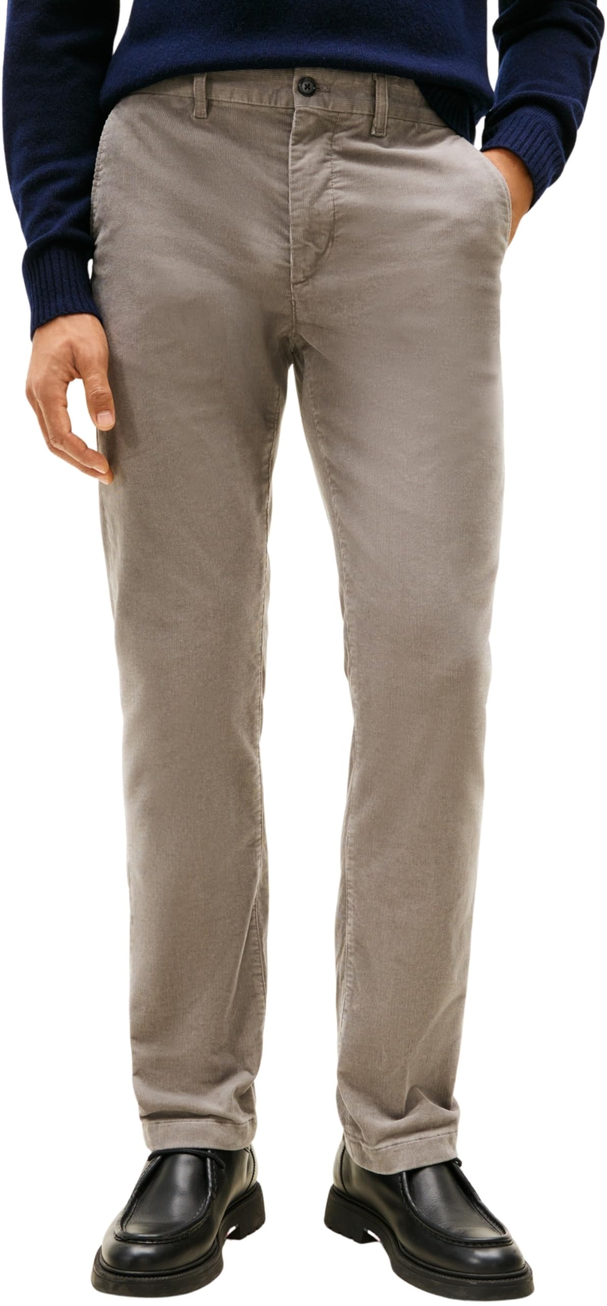 Tommy Hilfiger Men's Denton Corduroy Straight Fit Chinos, Grey (Hydrogen Grey), 34W/32L