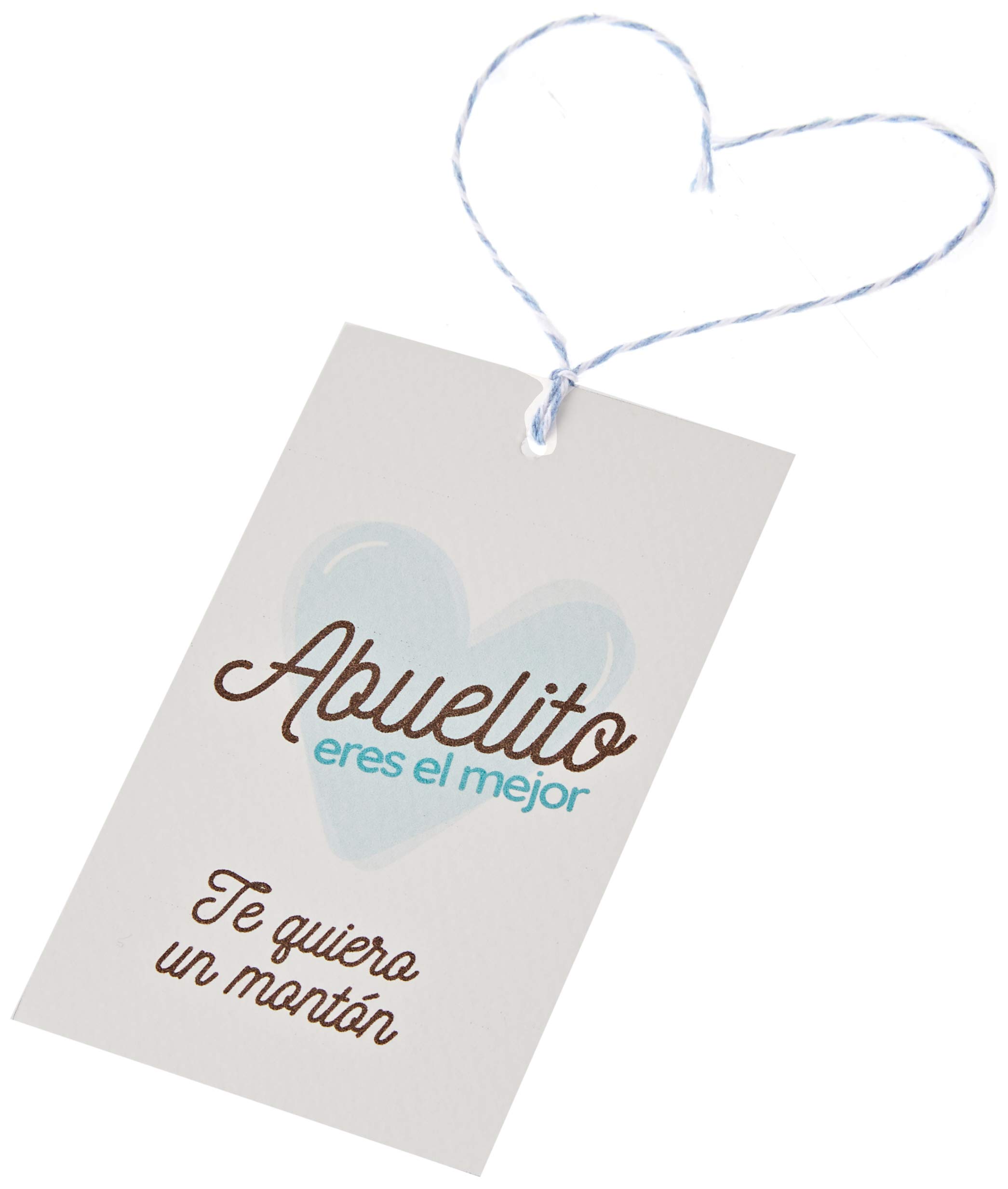 Mopec Grandpa Tarjetón You are The Best+Drawstring 6x10 cm.Pack of 25, White, One Size