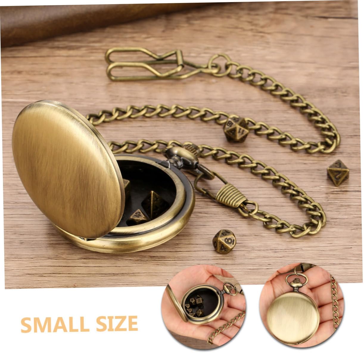 SHERCHPRY 4 Set Di Orologi Da Tasca Alla Moda Retrò Oggetti Di Scena Per Giochi Di Dadi Giochi Di Scena In Metallo