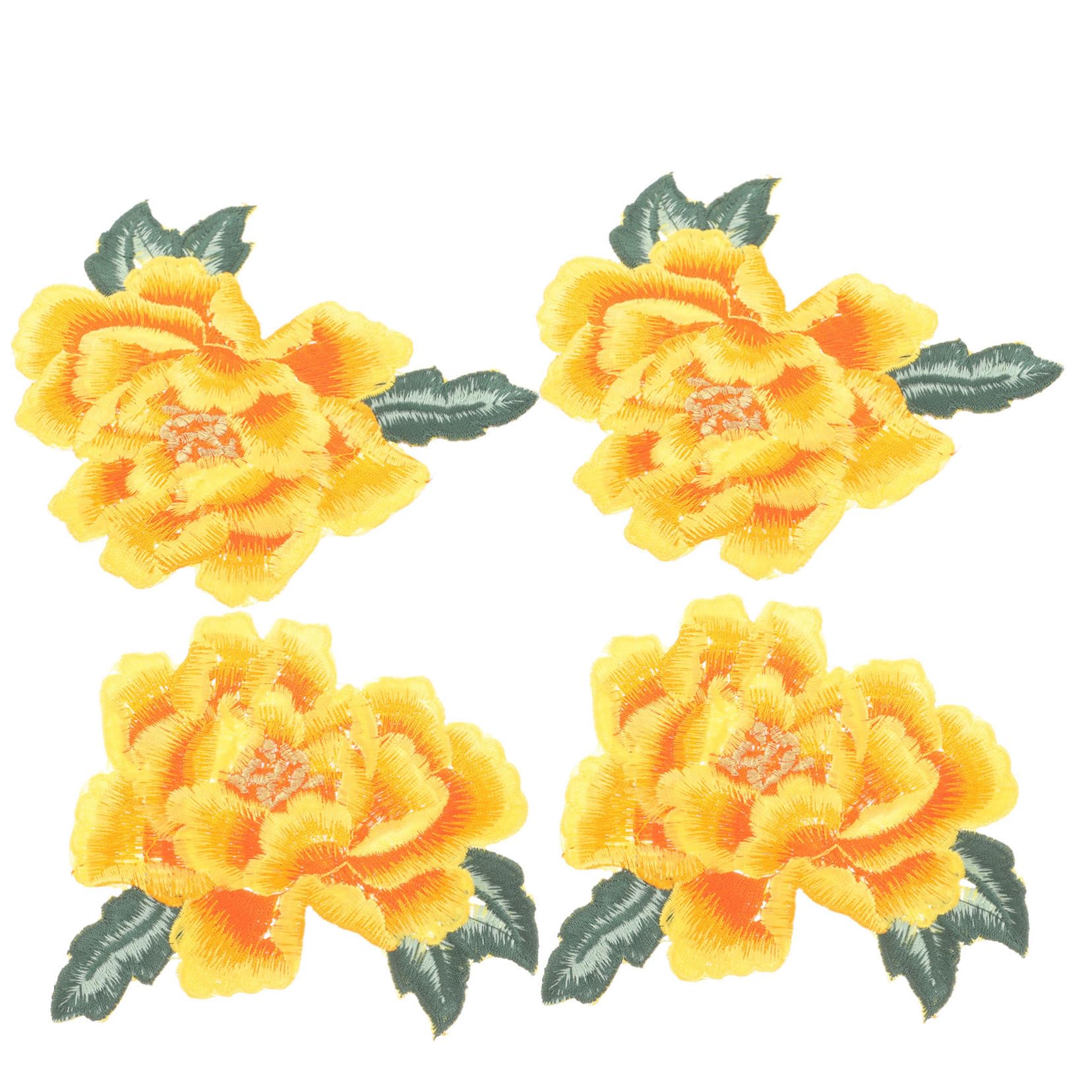 Gadpiparty 5 Sätze Kleidungsdekoration Stickerei Stoff Aufnäher Aufnäher Reparatur Kleidung Bügelflicken Nähen Kleidung Stickflicken Blumenstickerei Gestickte 4 Stück * 5