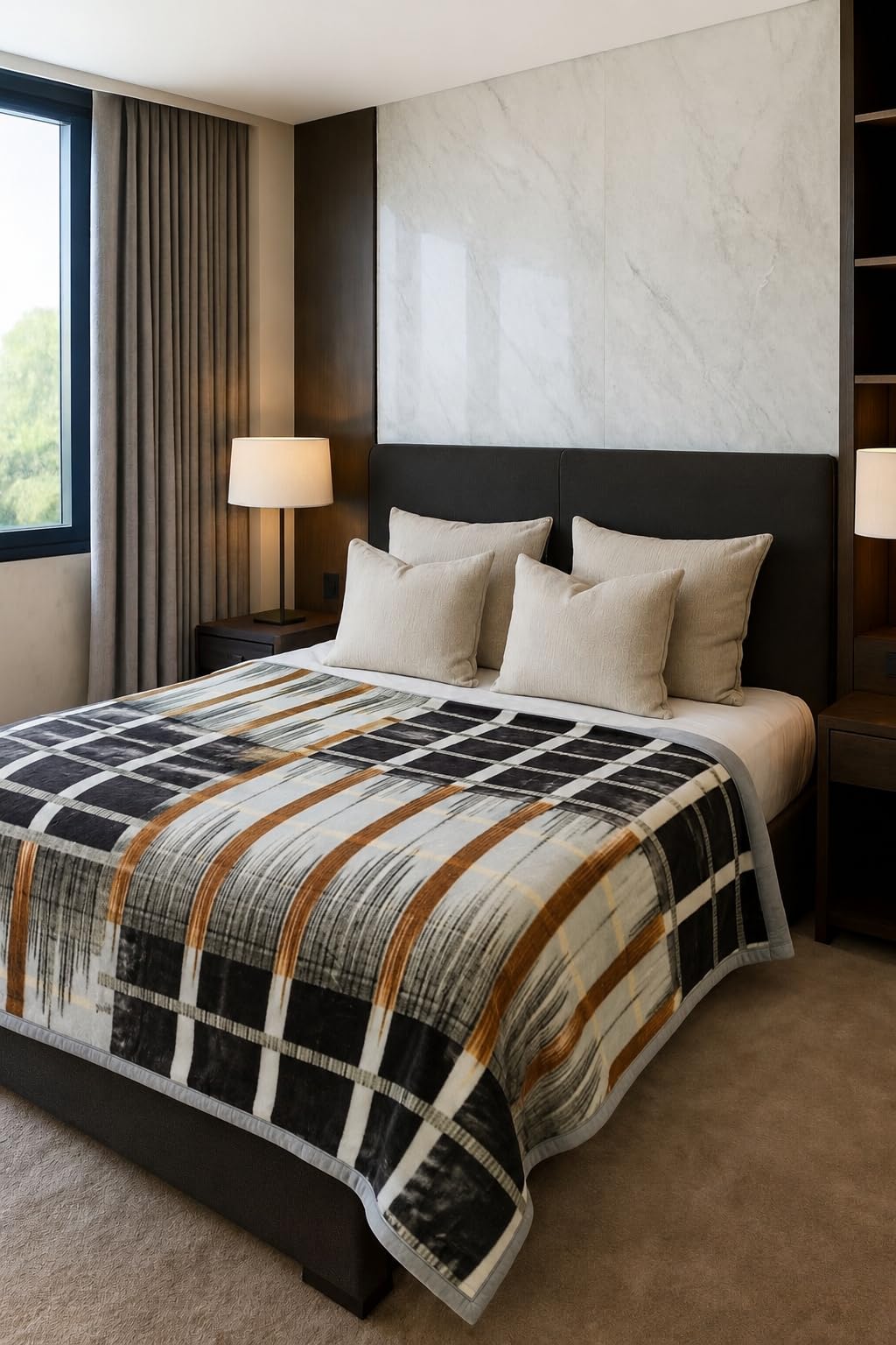Signature® Charlie Luxury Supersoft All-Season Double Bed Mink Blanket – 2.15m × 2.40m | Premium Comfort for Mild Winters, Chilly AC Rooms & Gifting (Smoke & Snow)-image-41
