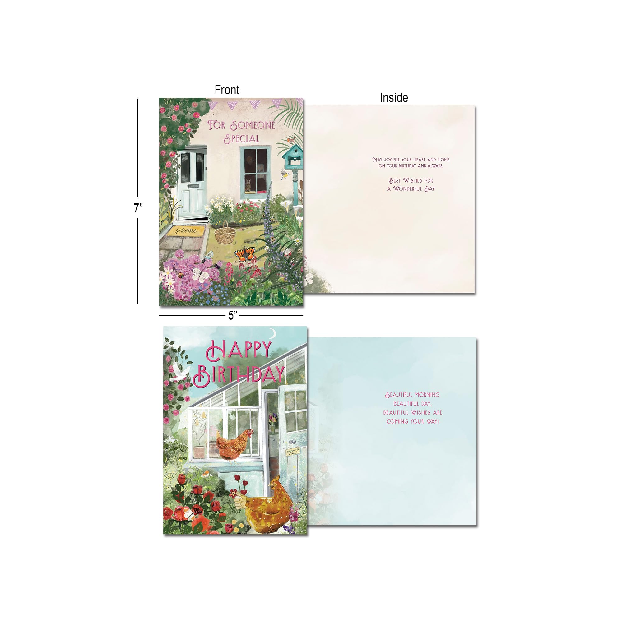 Leanin' Tree, The English Countryside, tarjetas en blanco y sobres, caja surtida de tarjetas de felicitación, tarjetas surtidas, caja de tarjetas (20 tarjetas, 22 sobres)