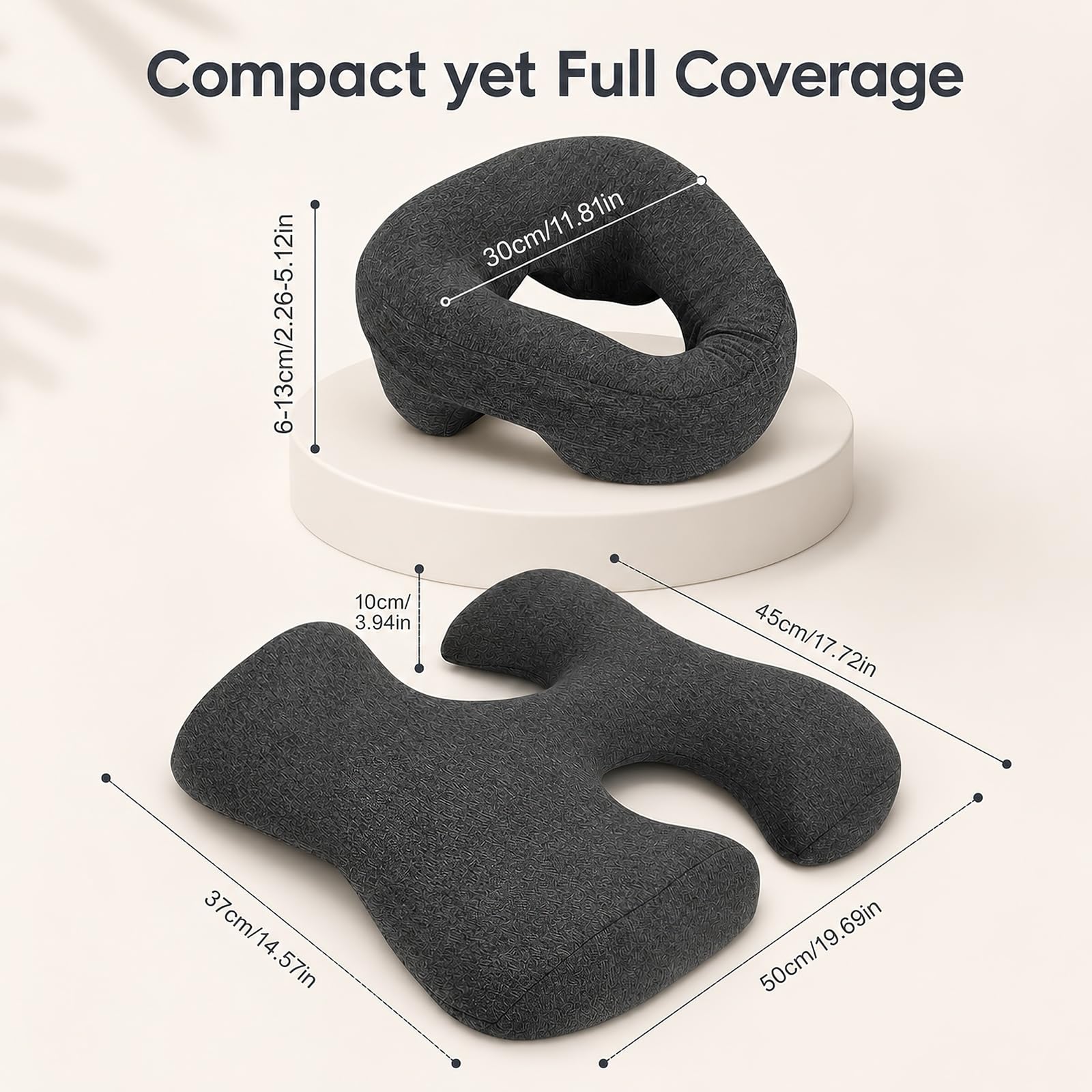 Massage Kopfstütze für Bett mit Brust & Bauchkissen – Memory-Schaum Set, Ergonomisch für Frauen, Atmungsaktiv & Waschbar, inkl. Aufbewahrungstasche, für SPA, Salon & Zuhause | Massage Brustkissen & Gesichtskissen Set