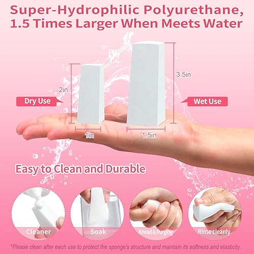 Miniatura 2 de 324 mini esponjas de maquillaje para base facial, sin látex, triangular, para todo tipo de piel, licuadora de belleza para aplicación y mezcla