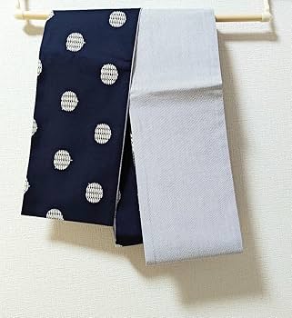 リバーシブル 半幅帯 豆千代モダン 水玉 チェック ストライプ リバーシブル 半幅帯 豆千代モダン 水玉 チェック ストライプ