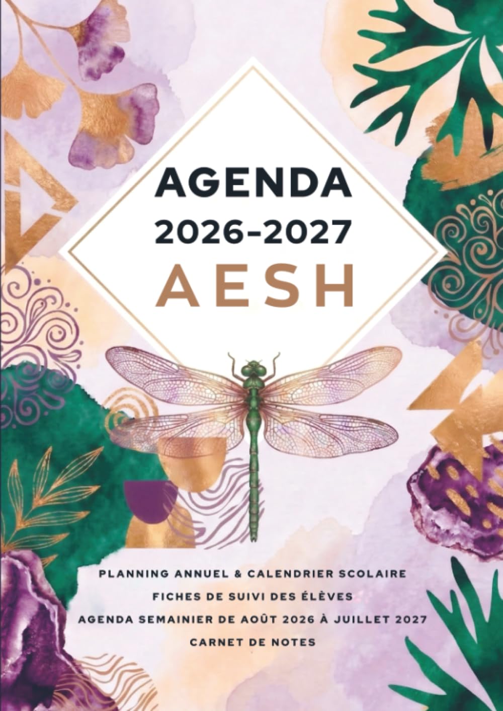 Agenda de bord 2026/2027 - AESH: Carnet de bord et carnet de notes A4