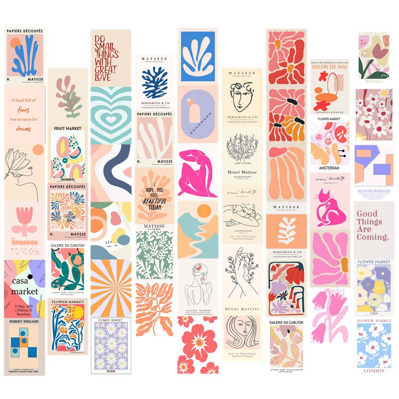 Buy MUCHIC Room Decor Aesthetic, 50pcs danish pastel Wall Collage