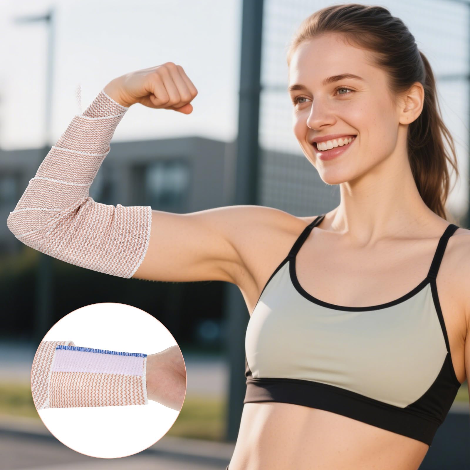 20 Pack Elastic Bandage Wrap, 4 Inch Athletic Stretchable Compression Bandage with Self Closure on Both Ends for Wrists, Legs, Elbow, Knee, Shoulders Wraps — Amazon image 7