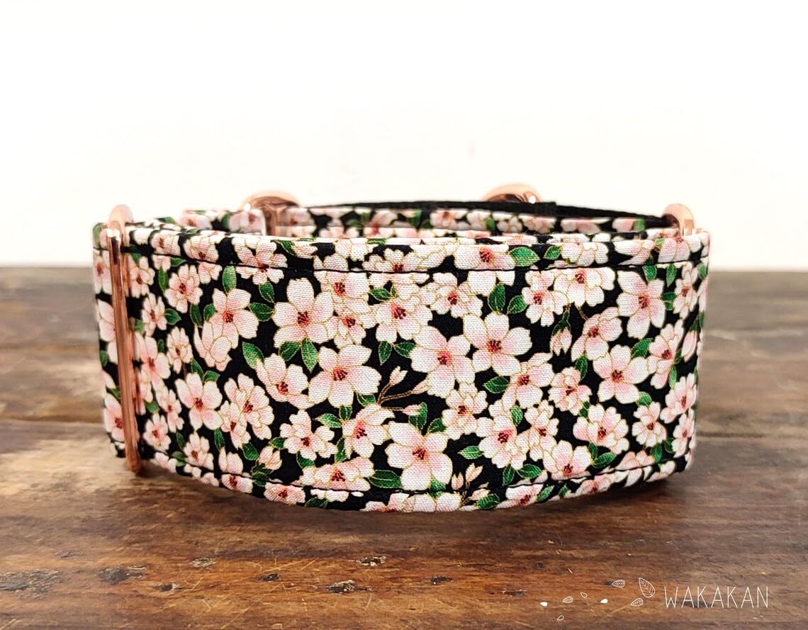 Collar Martingale Para Perro: Sakura, Hecho a Mano en España por Wakakán