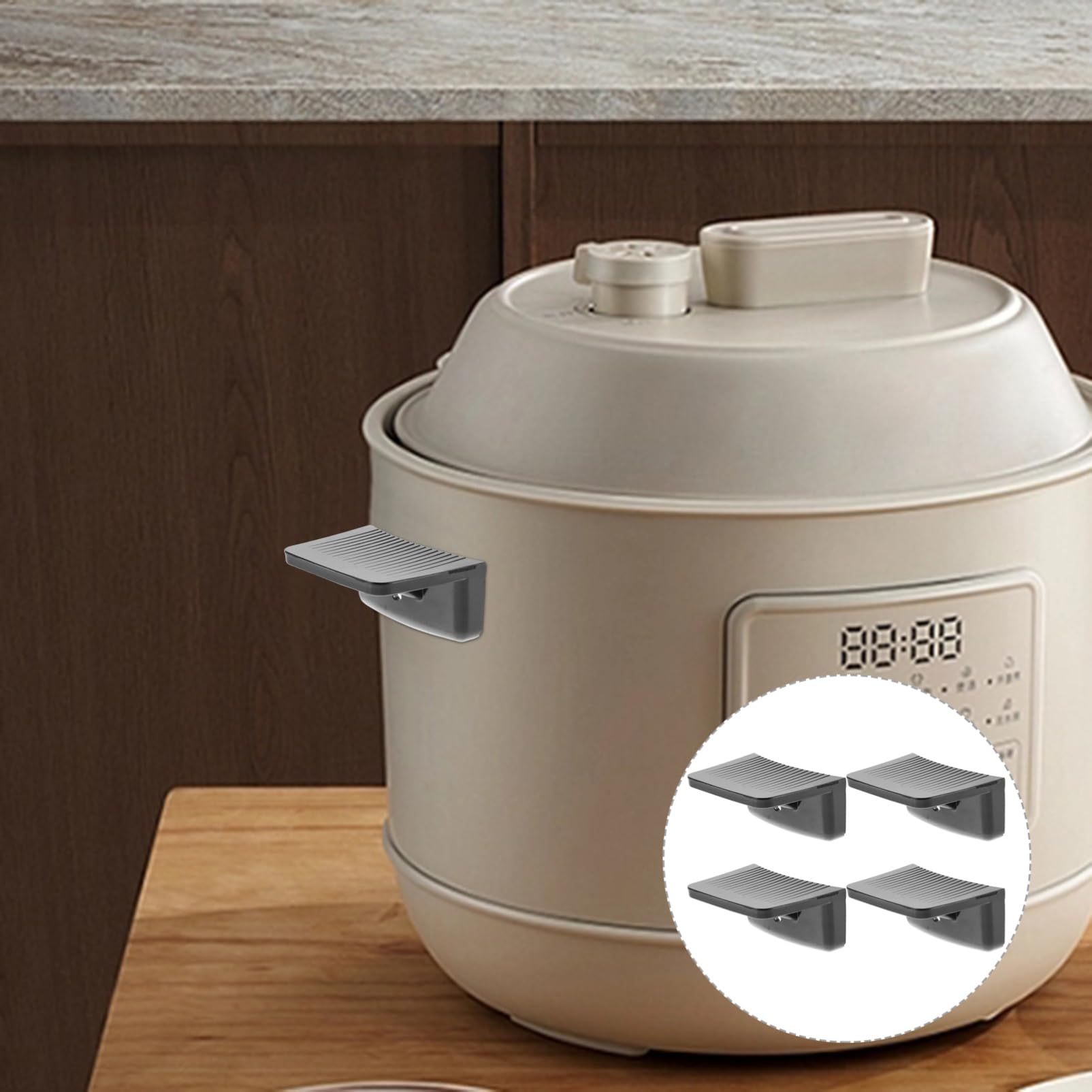 Cabilock 5 Sätze Ersetzbarer Topfgriff Abnehmbarer Rutsch Griff Für Kochgeschirr Hitzebeständig Und Ergonomisch Für Töpfe Und Pfannen Der Küche 4 Stücke * 5