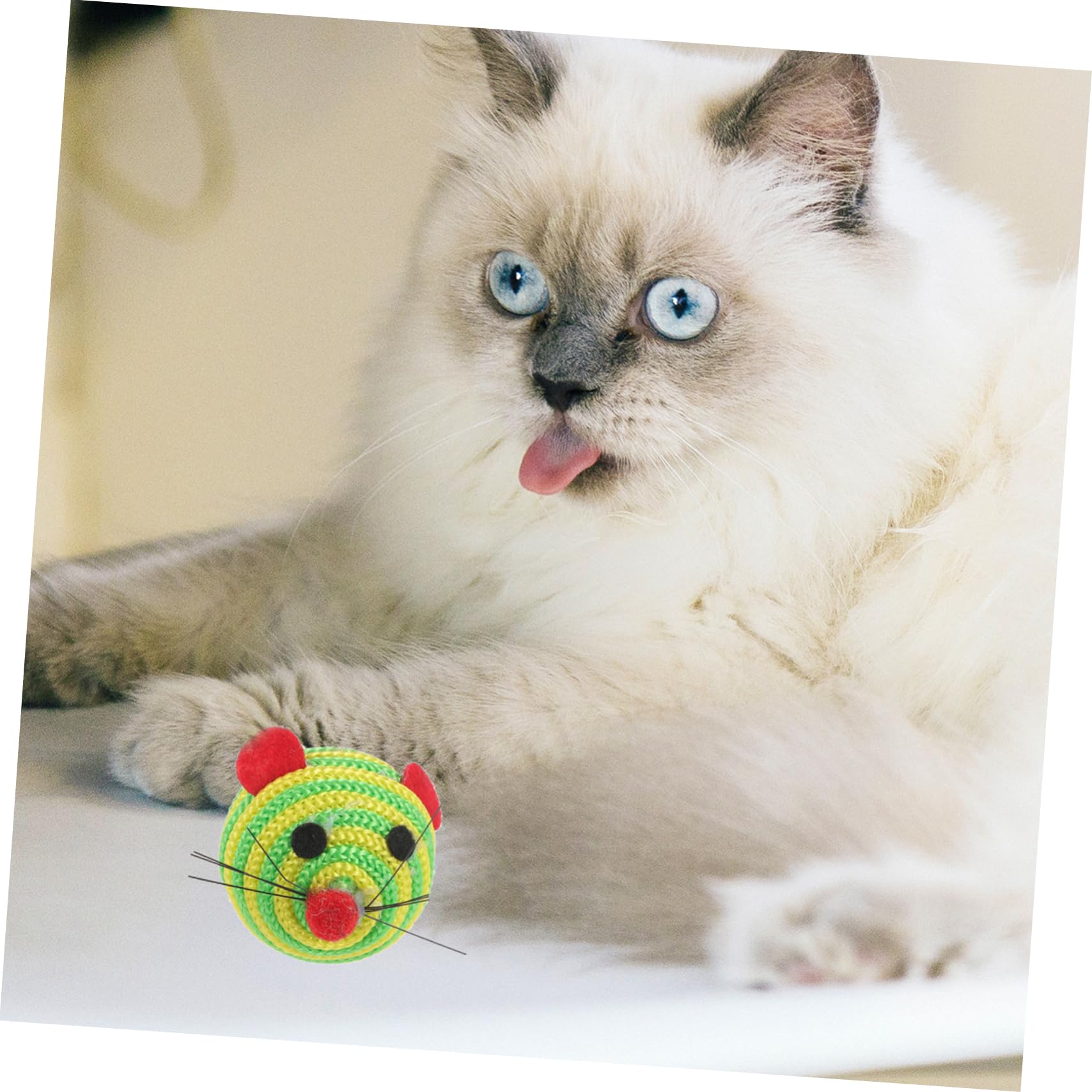 FRCOLOR 32 Piezas Juguete para Gatos Gatito Juguete masticable Catnip Gato Bolas Iris Juguetes Juguetes para Mascotas Juguetes para Mascotas Juguetes para Mascotas favorecido ratón Falso