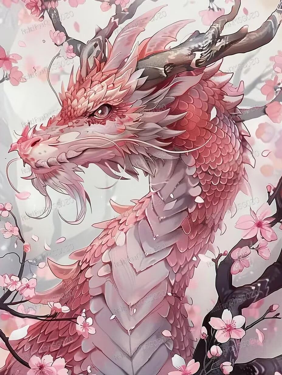 Amazon.com: RMSGOZO 1000 Piece Puzzles - Chinese Pink Dragon - Fun