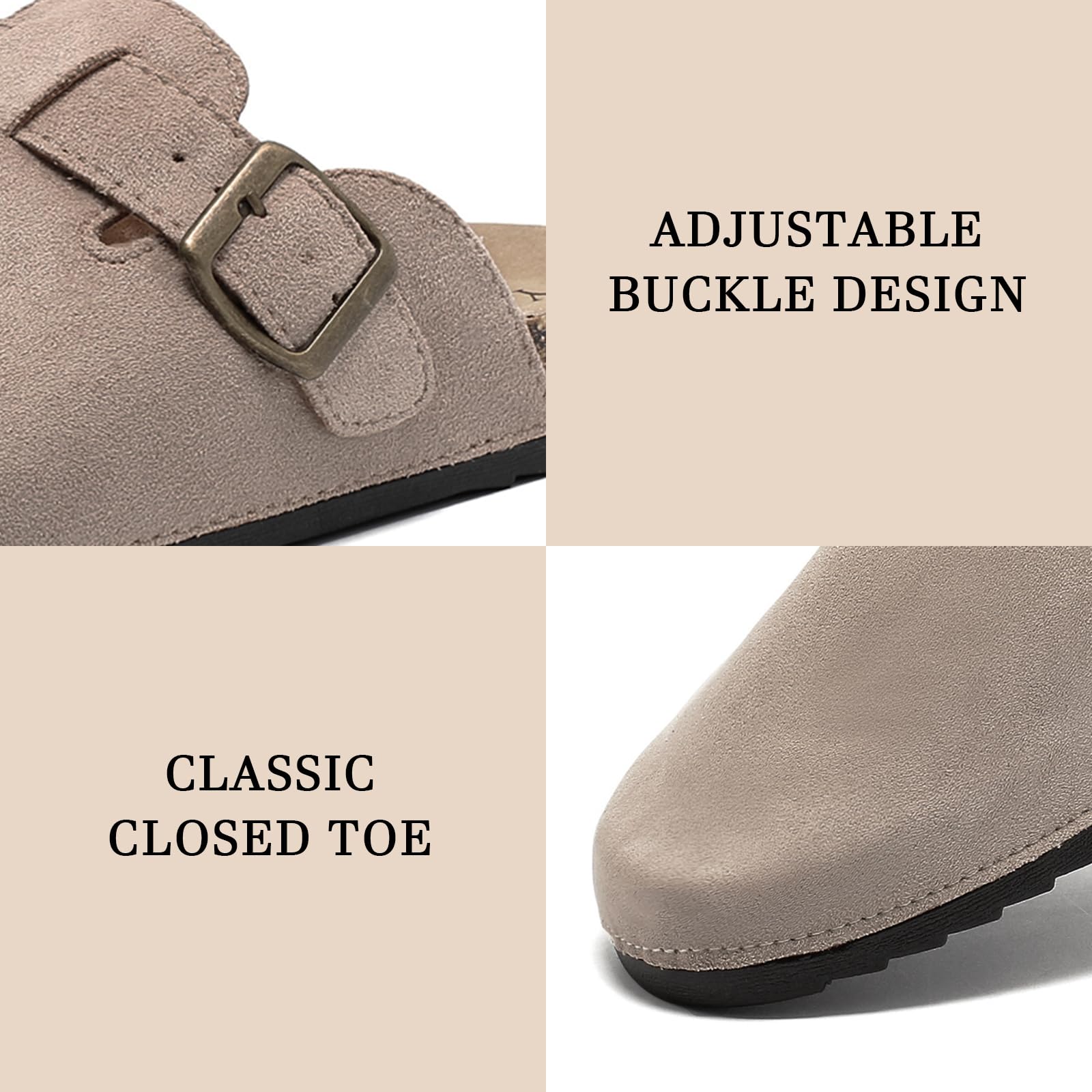 Sabot Donna e Uomo, Ciabatte Chiuse in Pelle, Comode e Traspiranti, Ideali per Casa e Giardino, Sandali Pantofola Misure 36-46